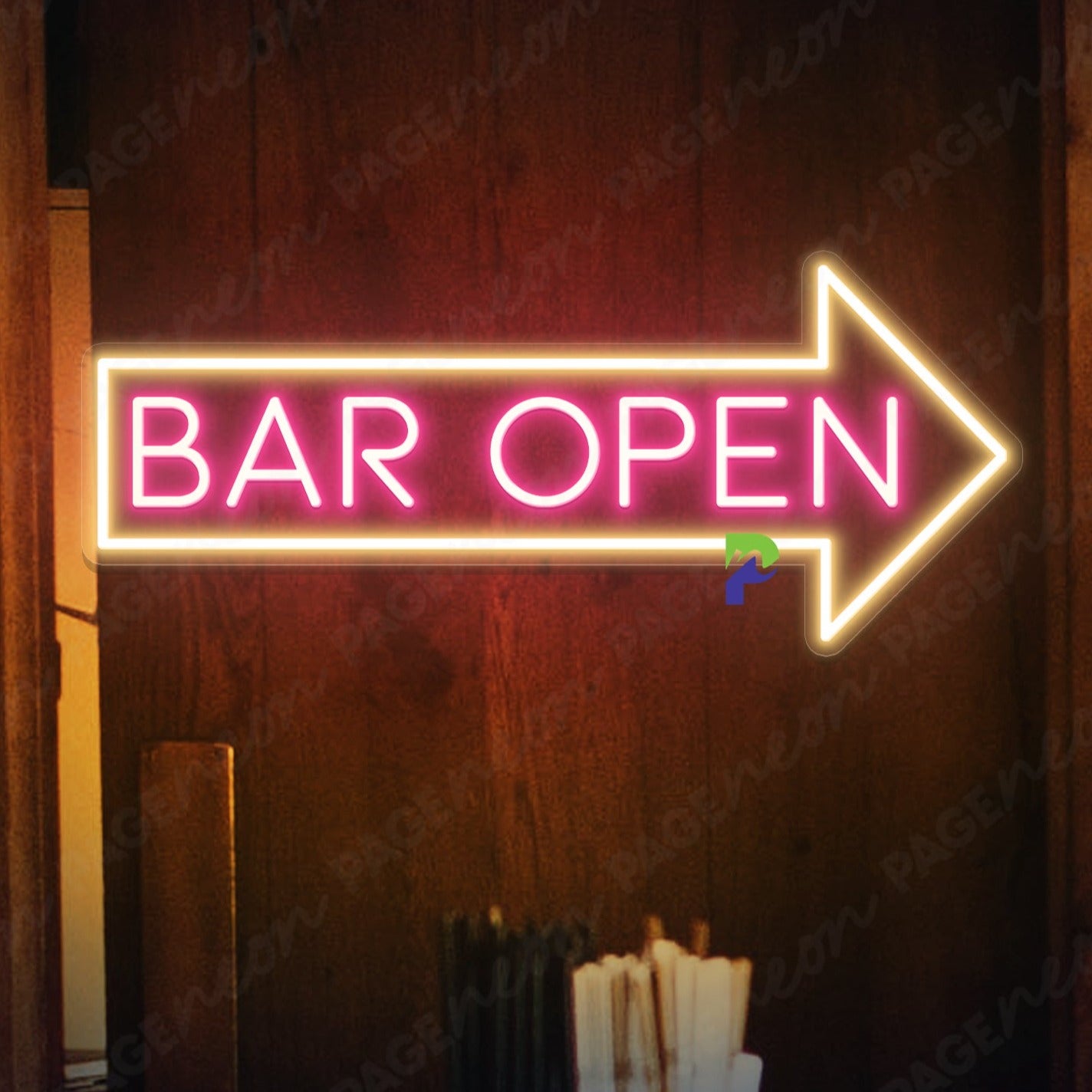 Bar Open Arrow Neon Sign Led Light For Business