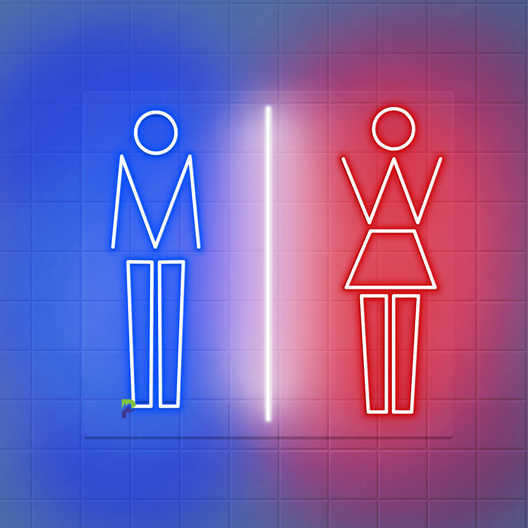 Men Women Neon Toilet Sign Led Light For Bathroom