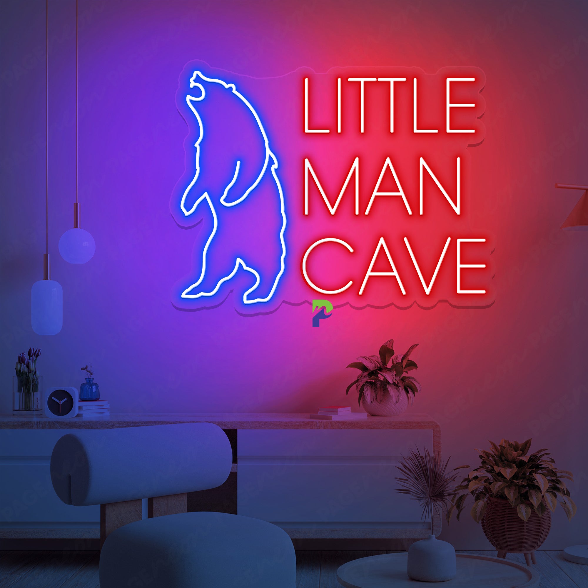 Neon Bear Sign Led Light For Man Cave