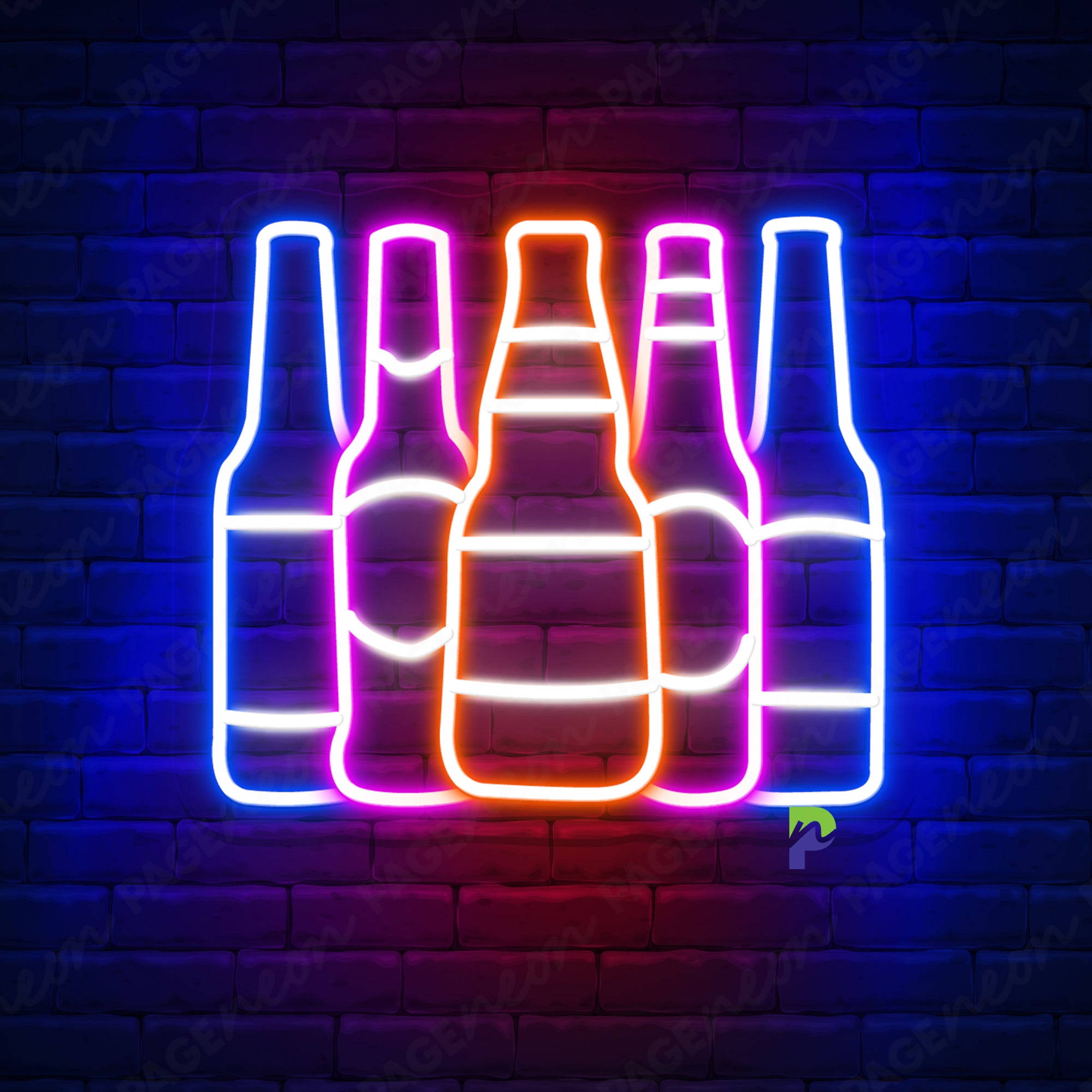 Beer Bottle Neon Sign Beer Garden Led Light