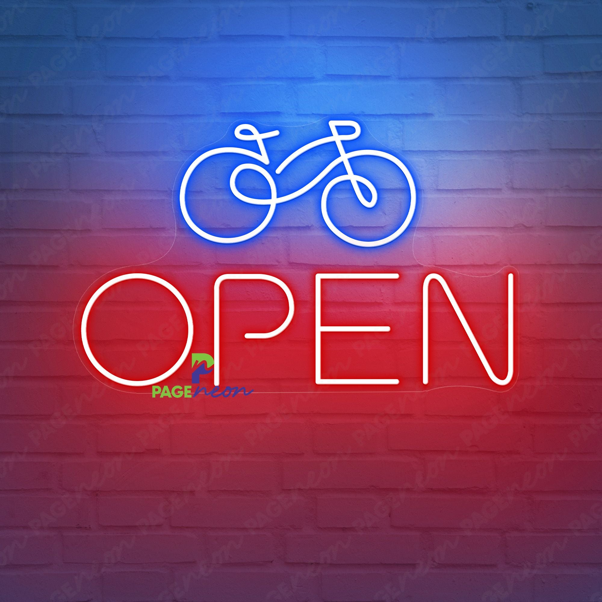 Bicycle Open Neon Sign Business Led Light