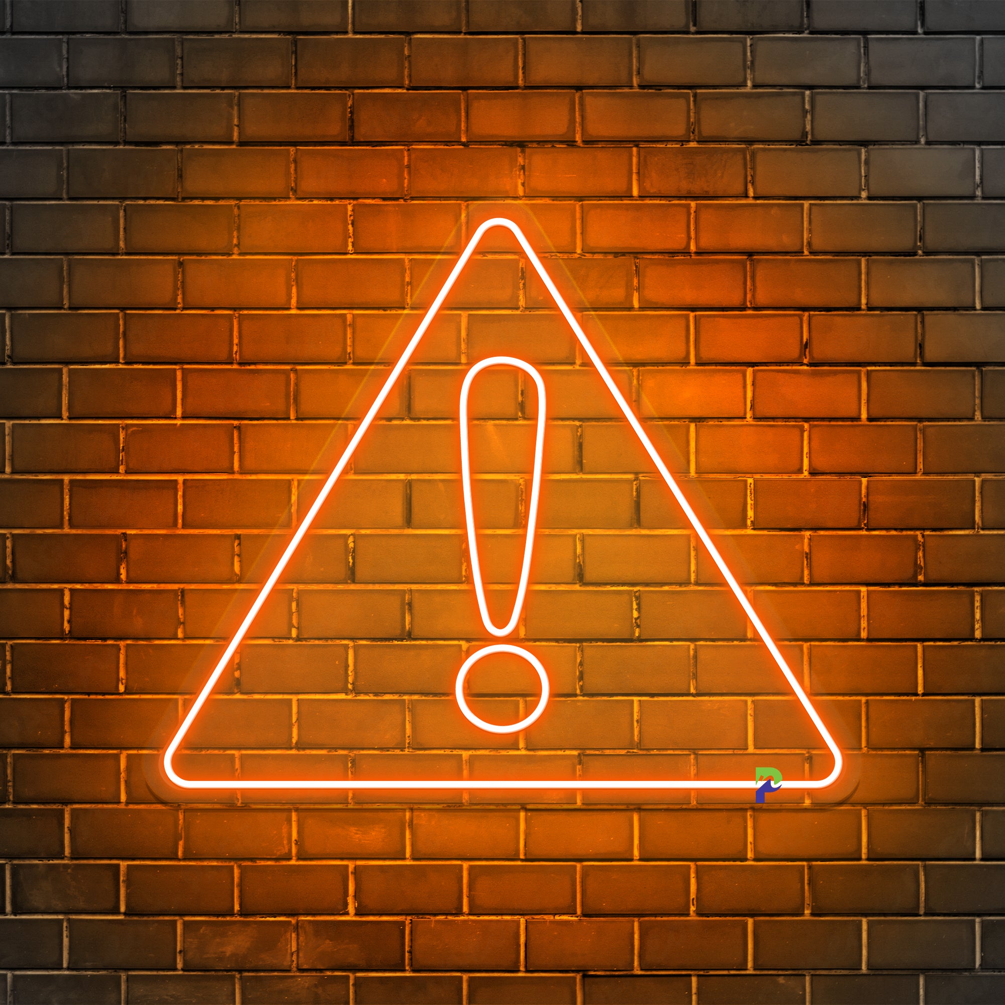 Caution Neon Sign Dangerous Warning Symbol Led Light