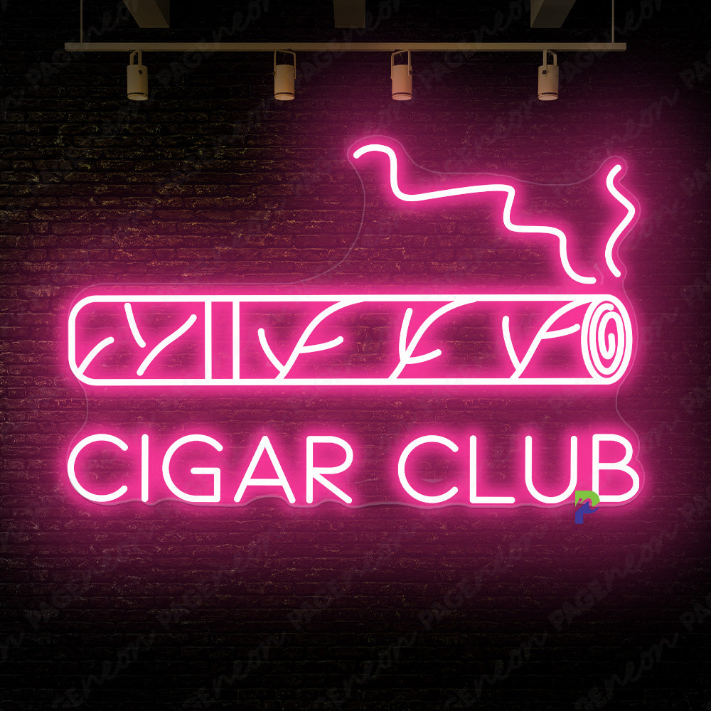 Cigar Club Neon Sign Man Cave Led Light