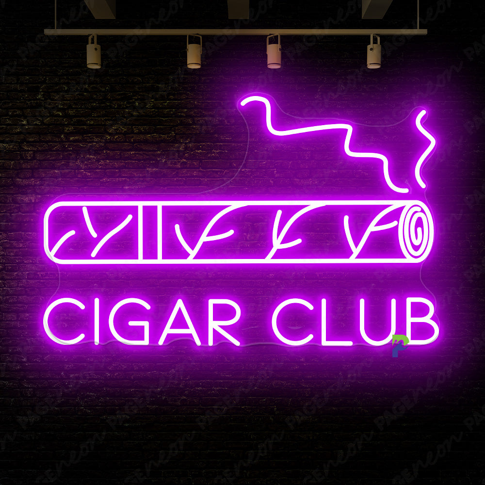 Cigar Club Neon Sign Man Cave Led Light