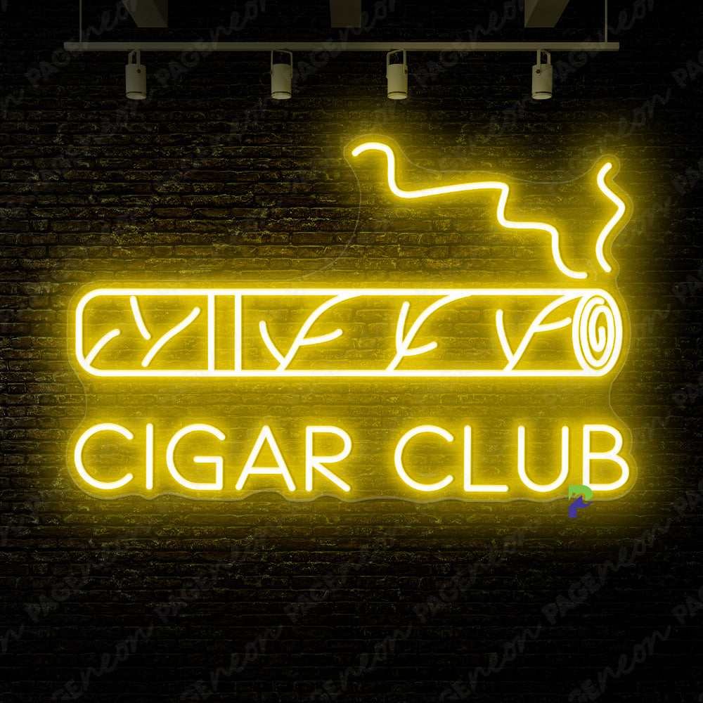 Cigar Club Neon Sign Man Cave Led Light