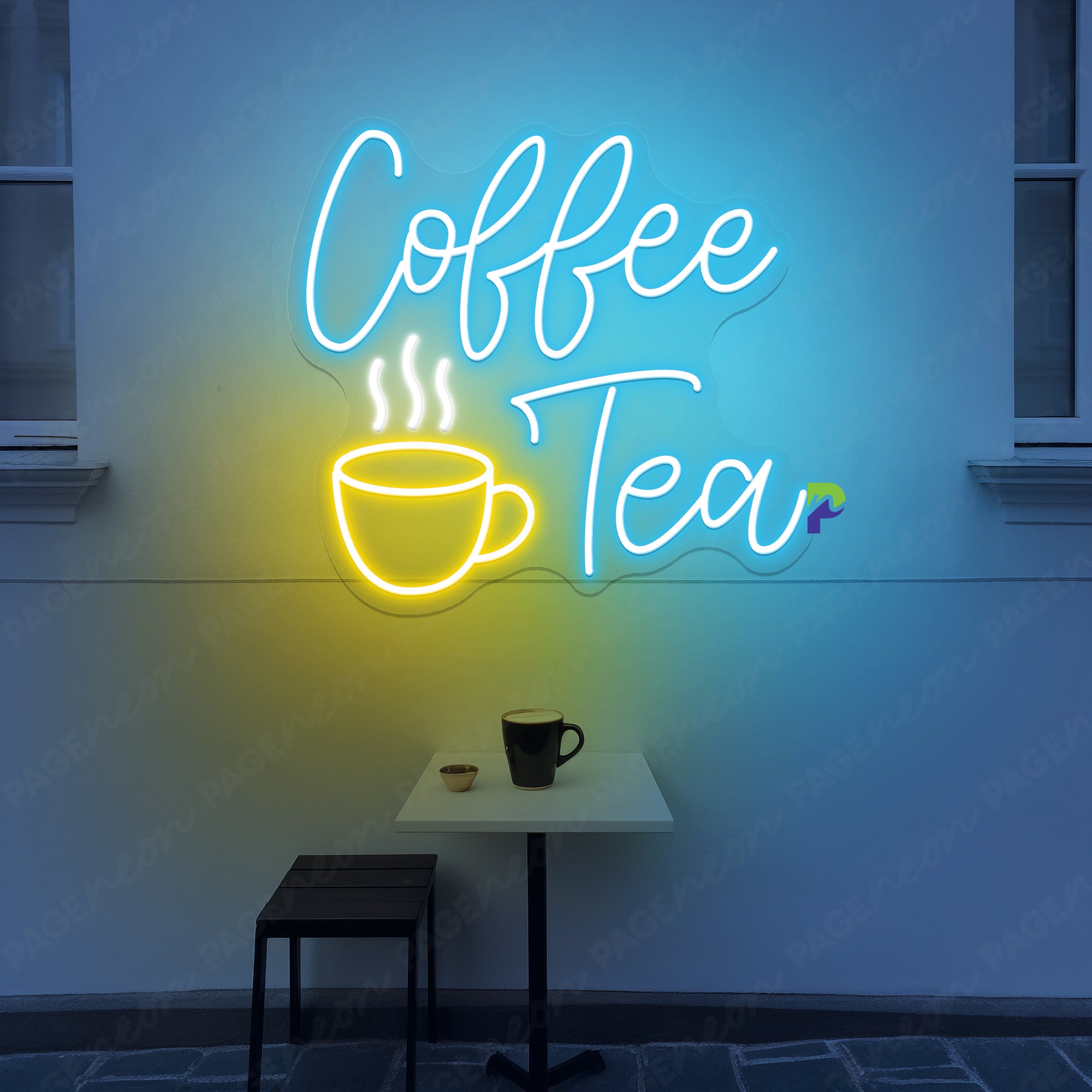 Coffee And Tea Neon Sign Led Light For Coffee Shop