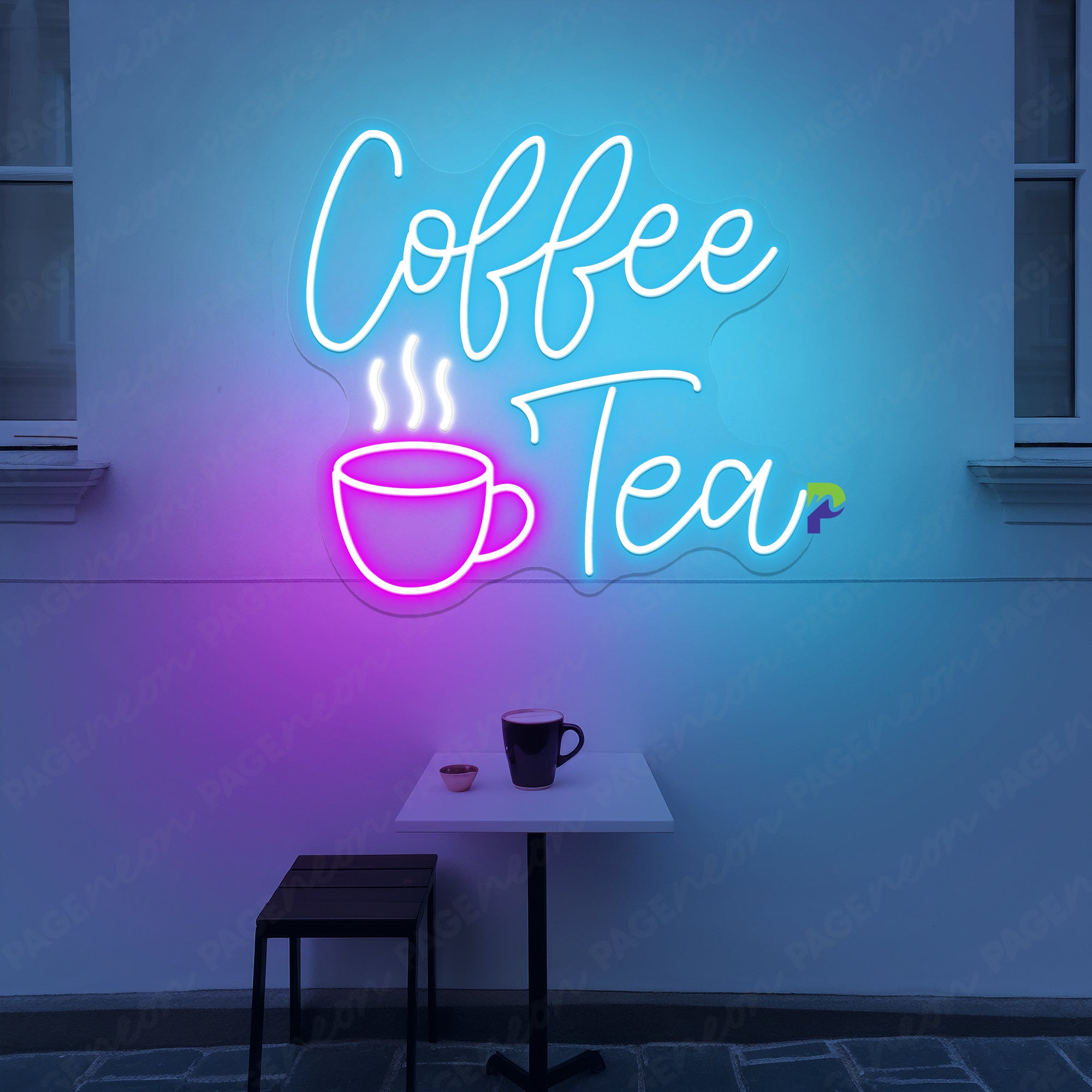 Coffee And Tea Neon Sign Led Light For Coffee Shop