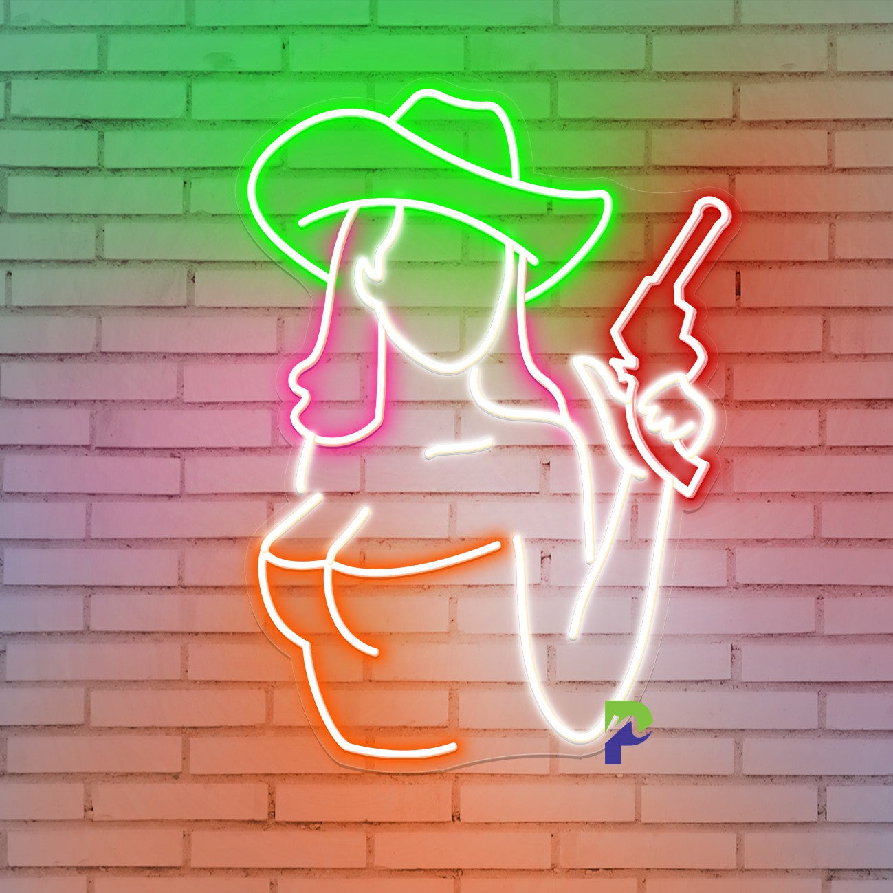 Cowgirl Neon Sign Led Light For Man Cave