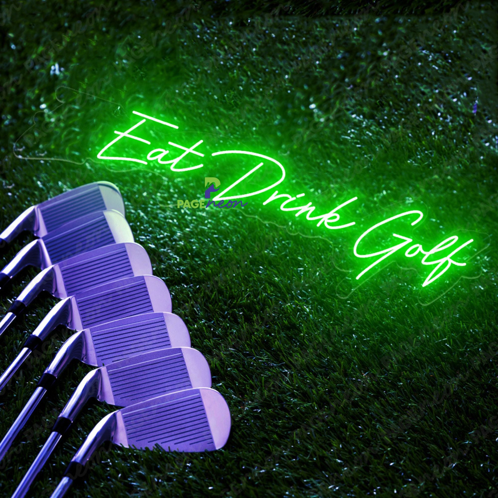 Eat Drink Golf Neon Sign Sporty Led Light