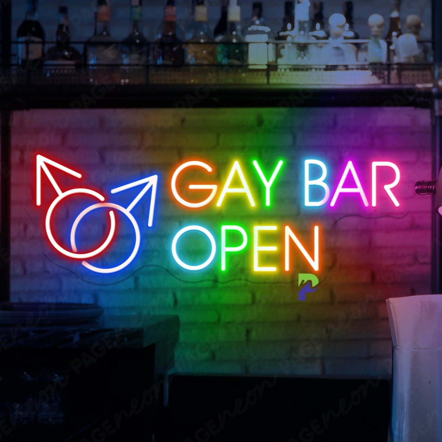 Gay Bars Neon Open Sign Led Light For LGBTQ+ Bar