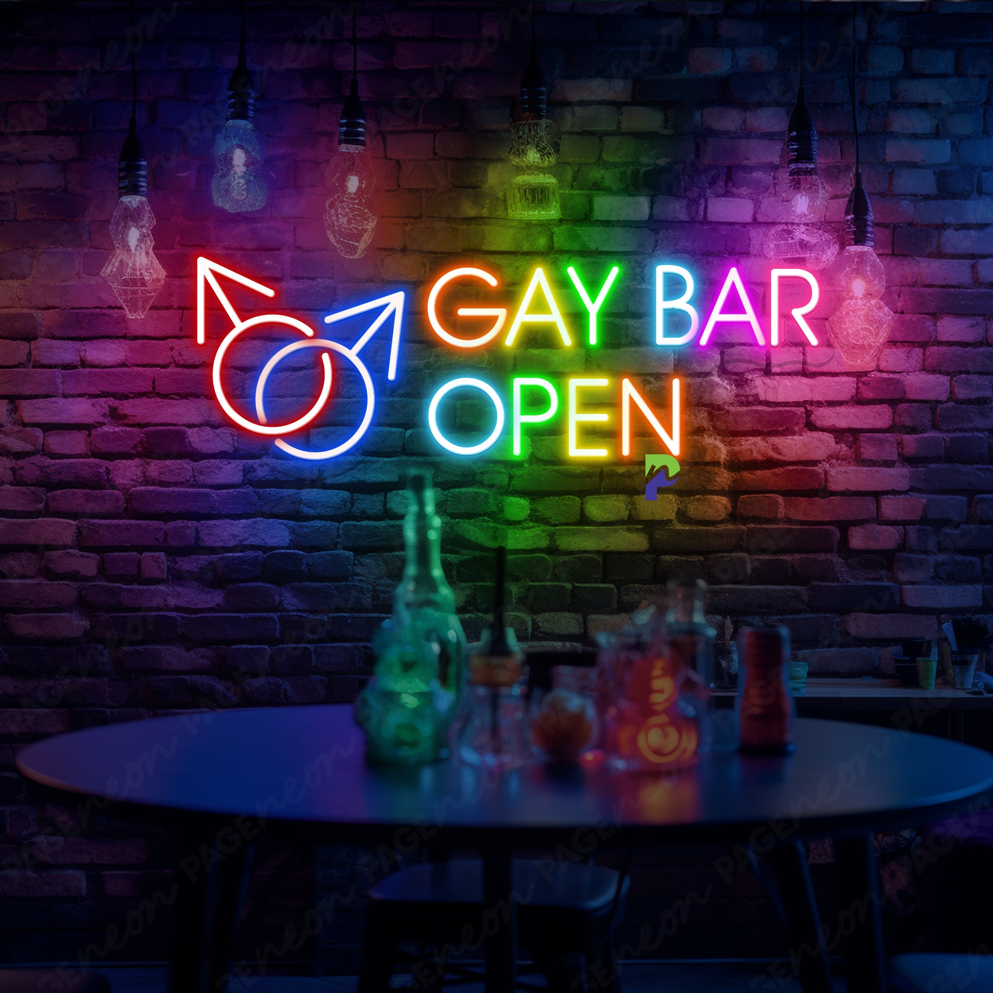 Gay Bars Neon Open Sign Led Light For LGBTQ+ Bar