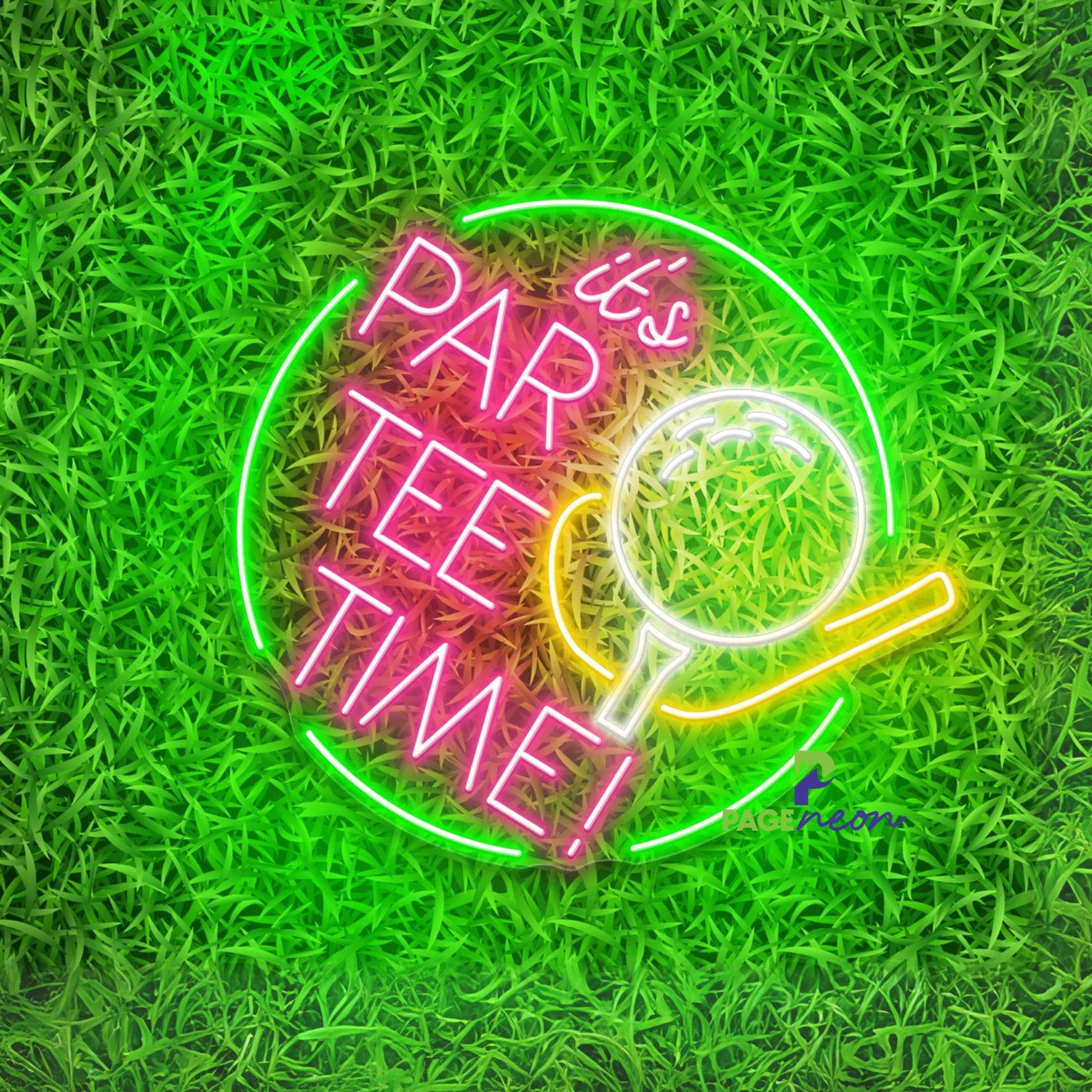 Golf It's Party Time Neon Sign Led Light