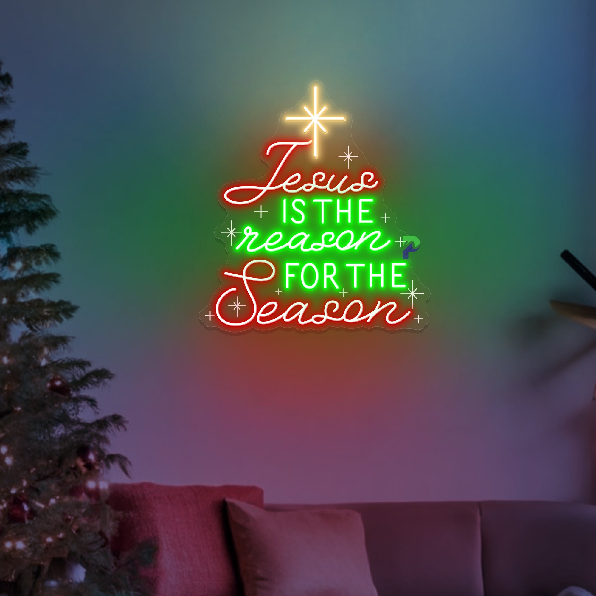 Jesus Is The Reason For The Season Neon Sign Led Light