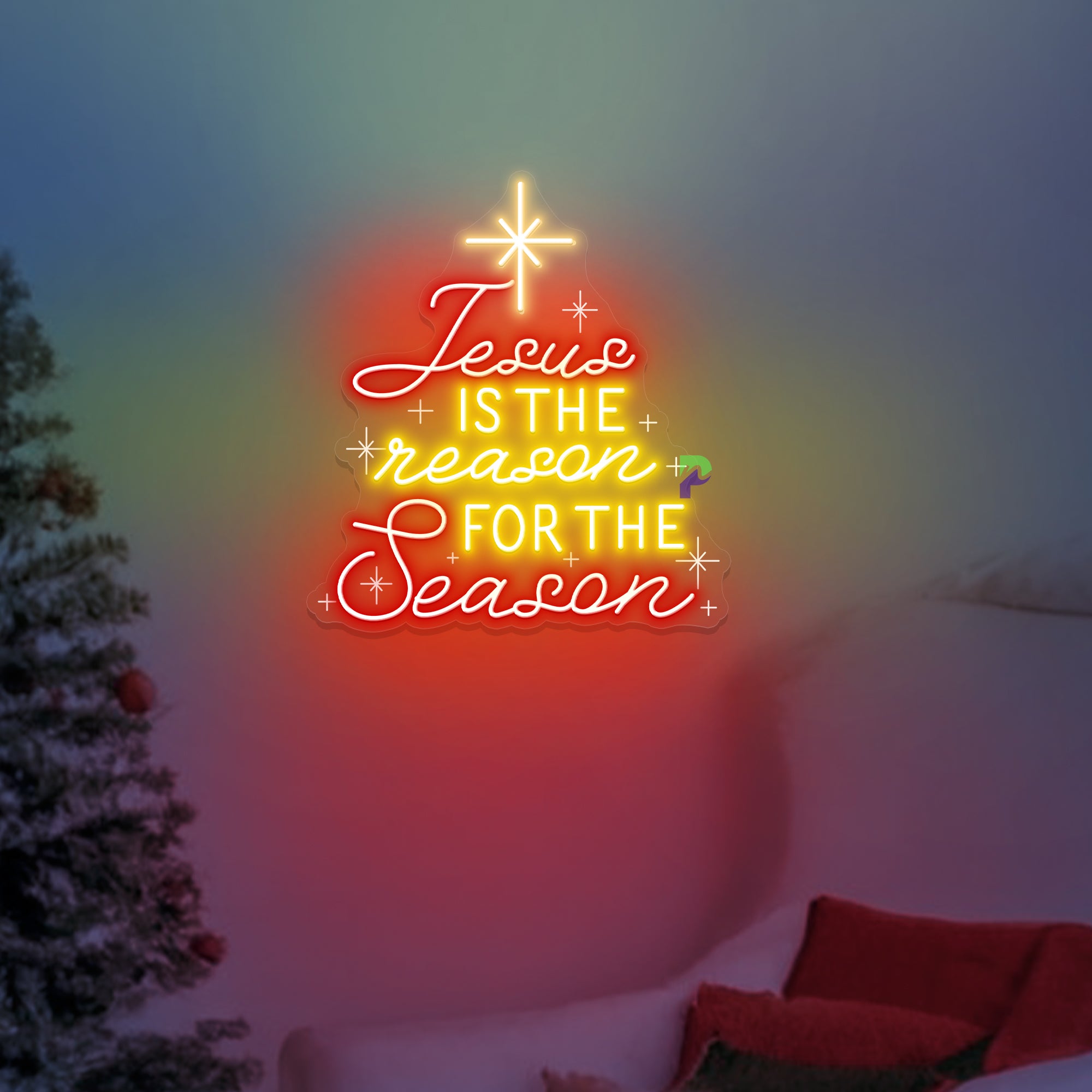 Jesus Is The Reason For The Season Neon Sign Led Light