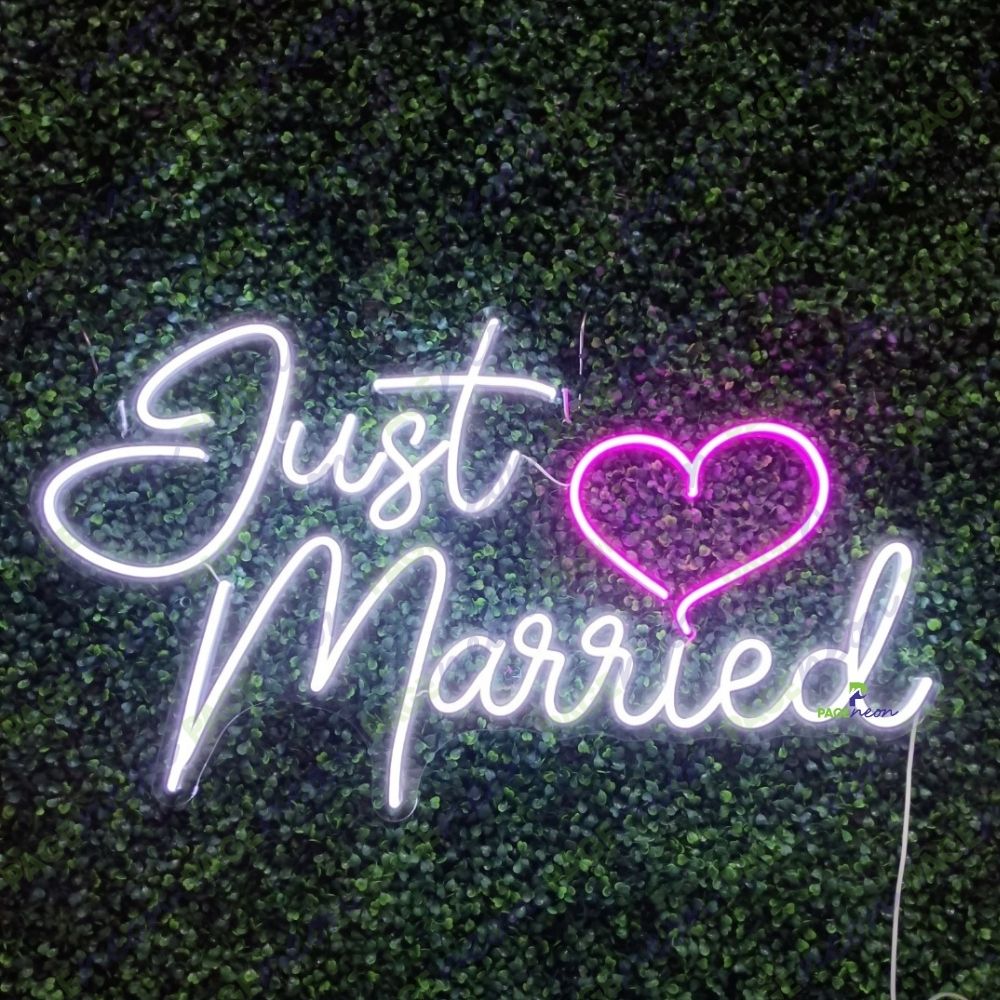 Just Married Neon Sign Wedding Led Light