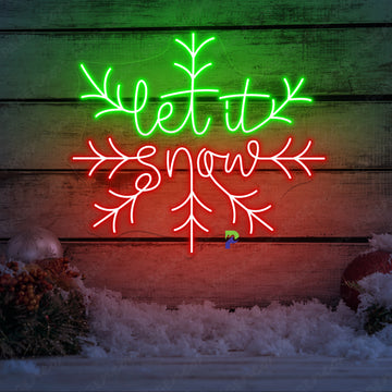Let It Snow Neon Sign Led Light For Christmas