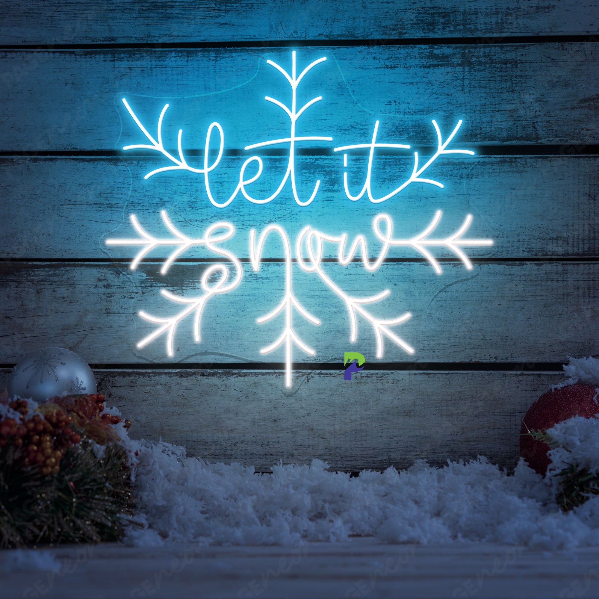 Let It Snow Neon Sign Christmas Led Light