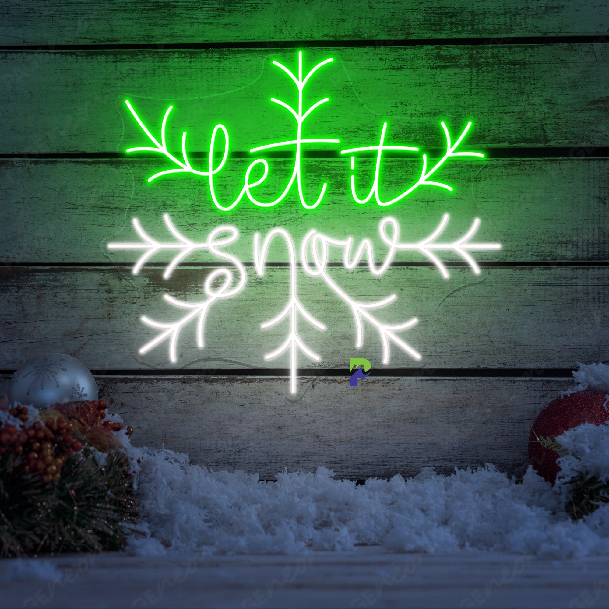 Let It Snow Neon Sign Led Light For Christmas