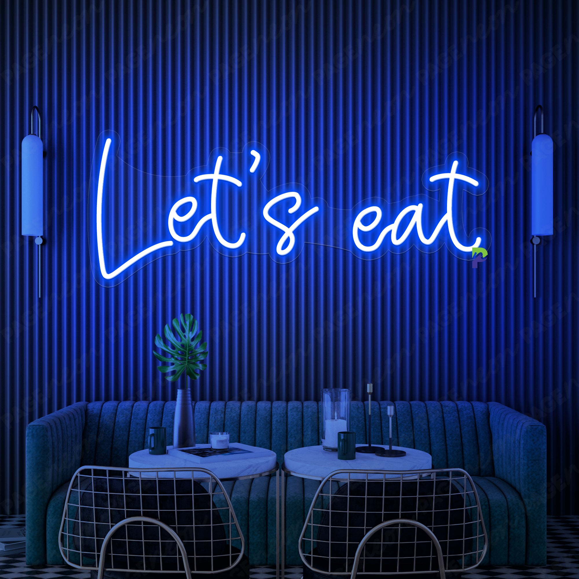 Let's Eat Neon Sign Led Light For Kitchen