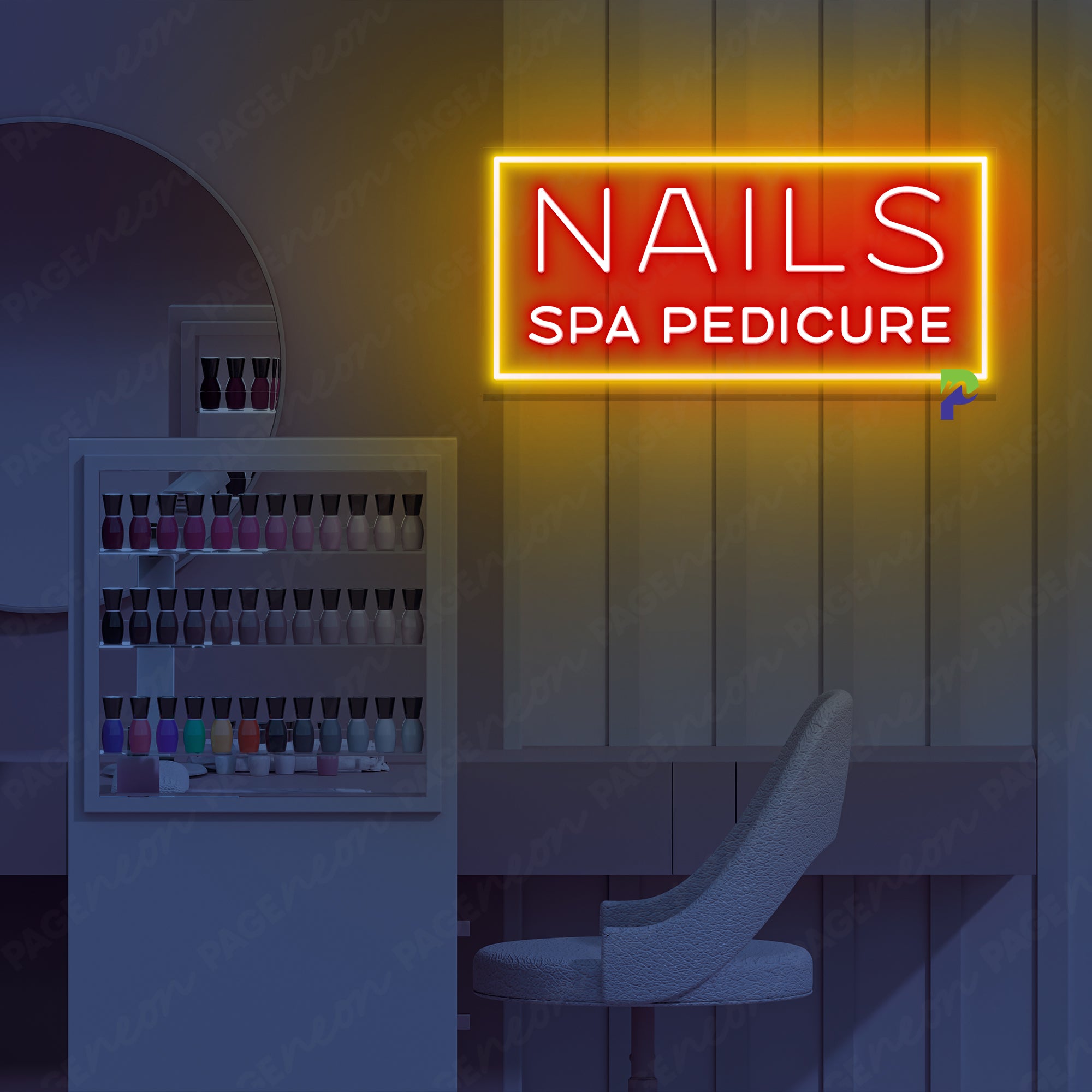 Nails Spa Pedicure Neon Sign Simple Led Light
