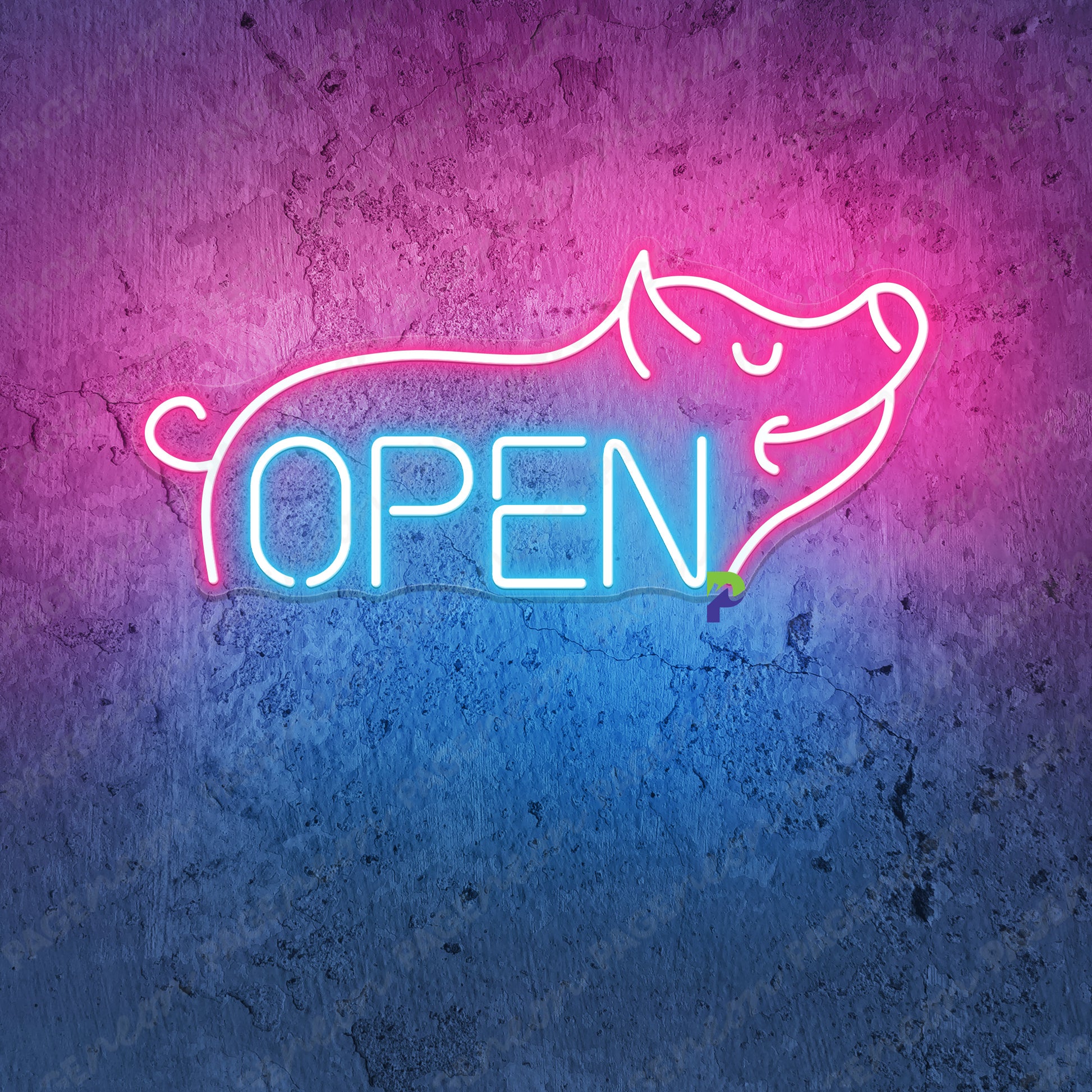 Pig Open Neon Sign Business Led Light