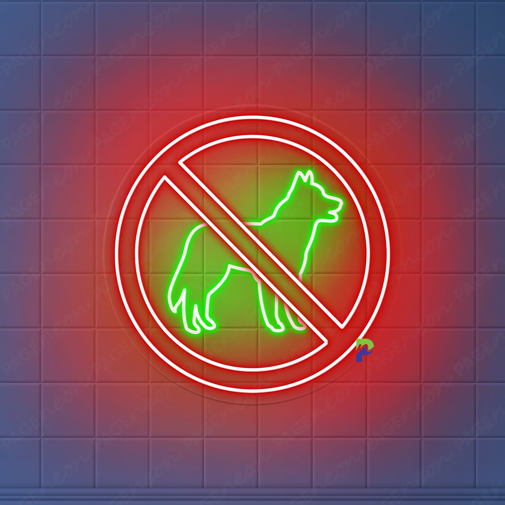 No Dogs Allowed Neon Sign Alert Led Light