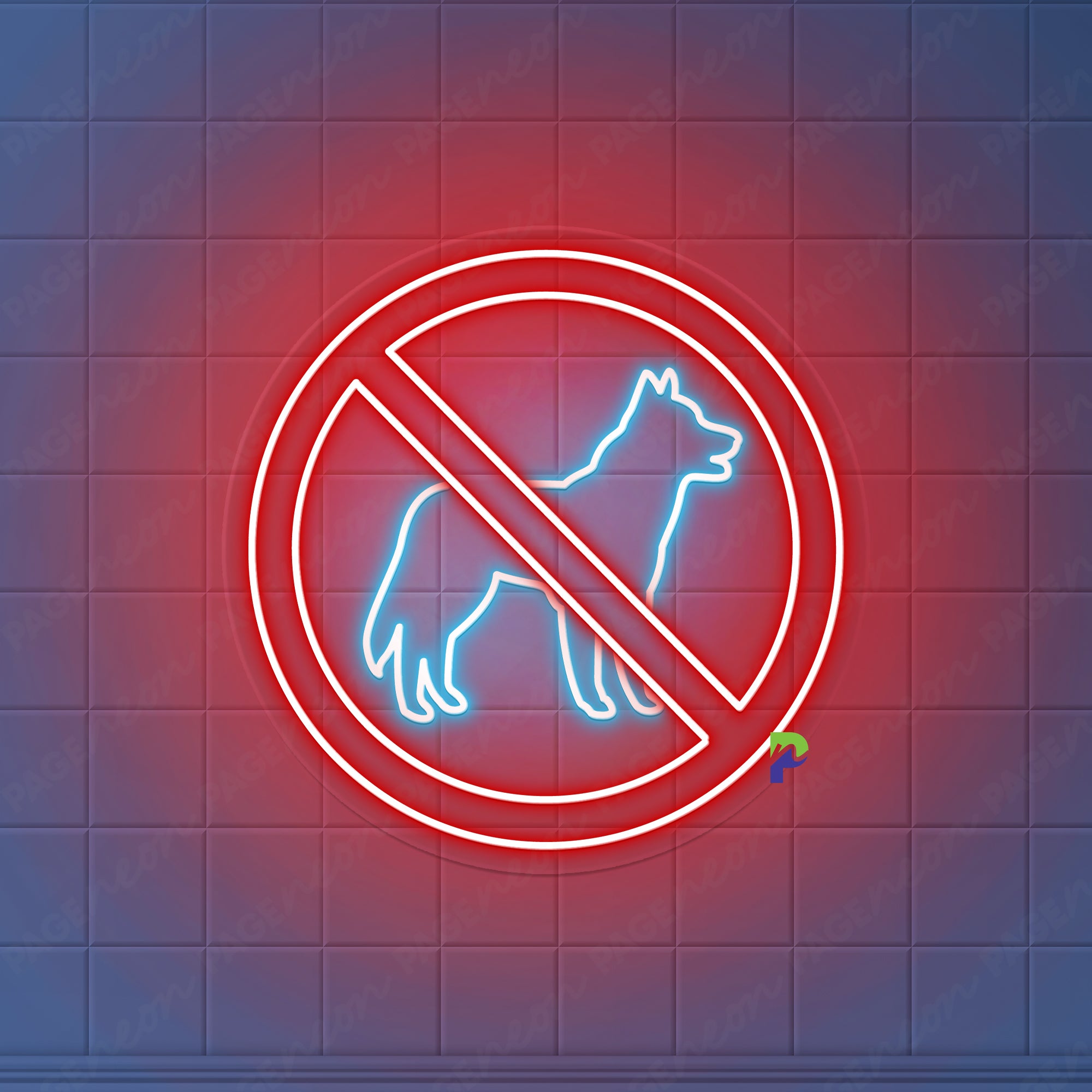 No Dogs Allowed Neon Sign Alert Led Light