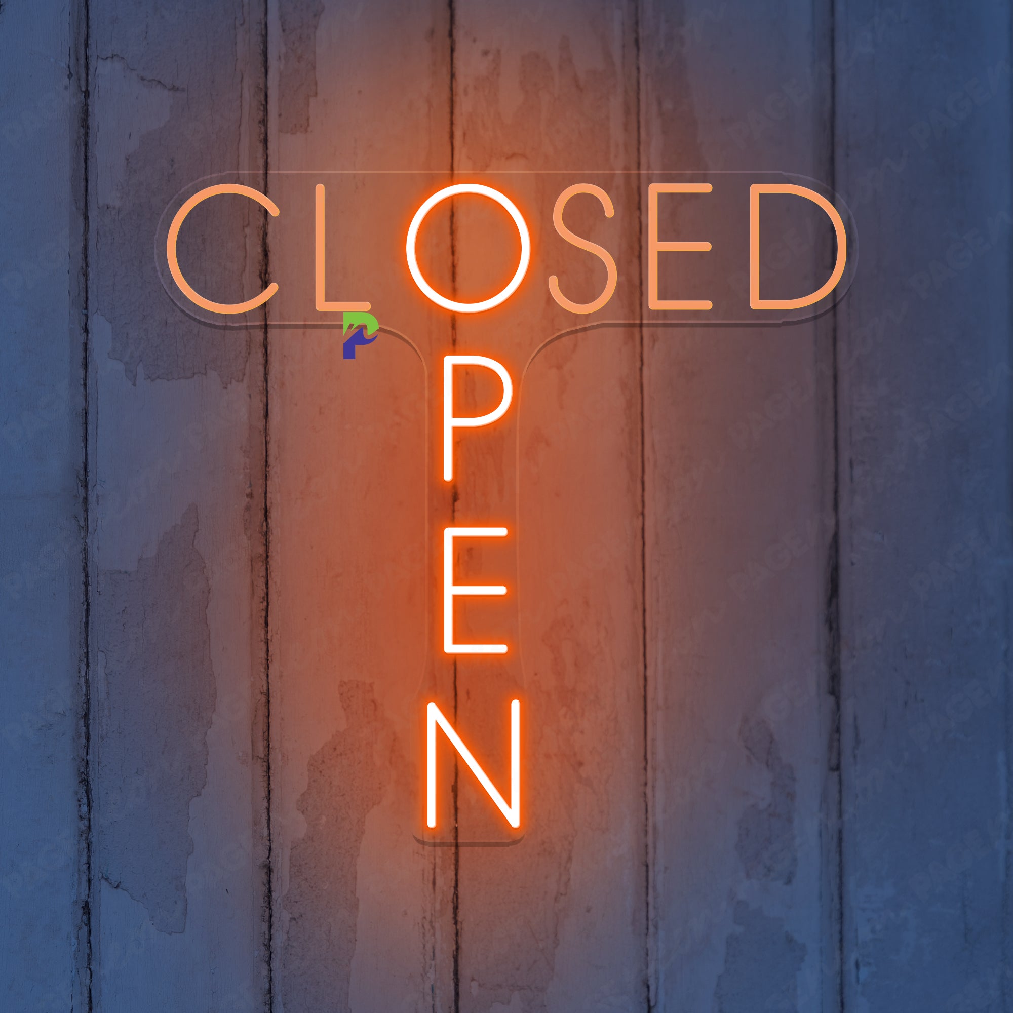 T-Shaped Open Closed Neon Sign Business Led Light