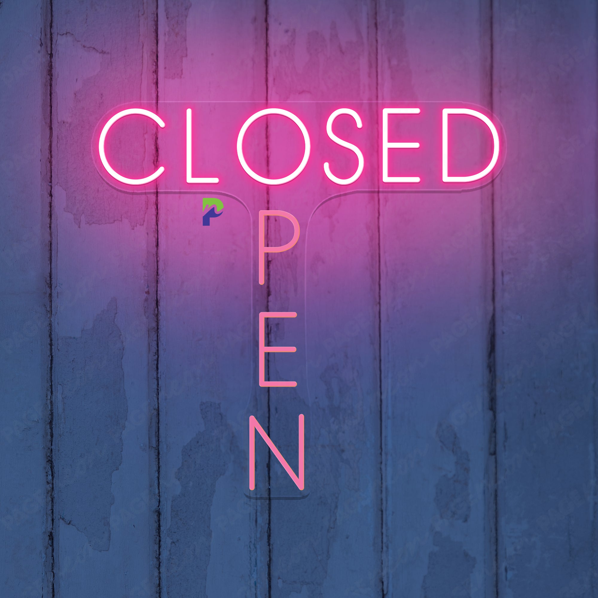 T-Shaped Open Closed Neon Sign Business Led Light