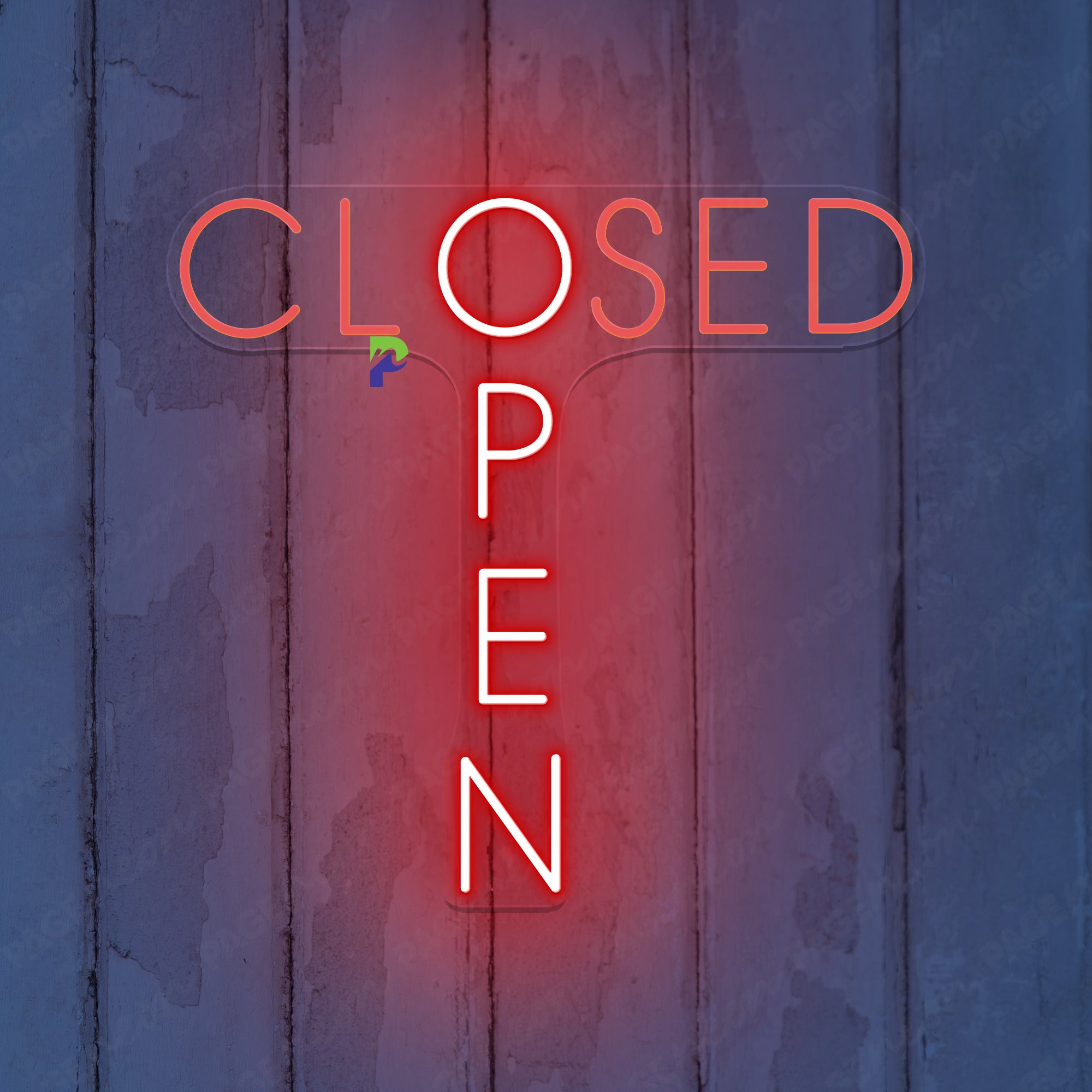 T-Shaped Open Closed Neon Sign Business Led Light