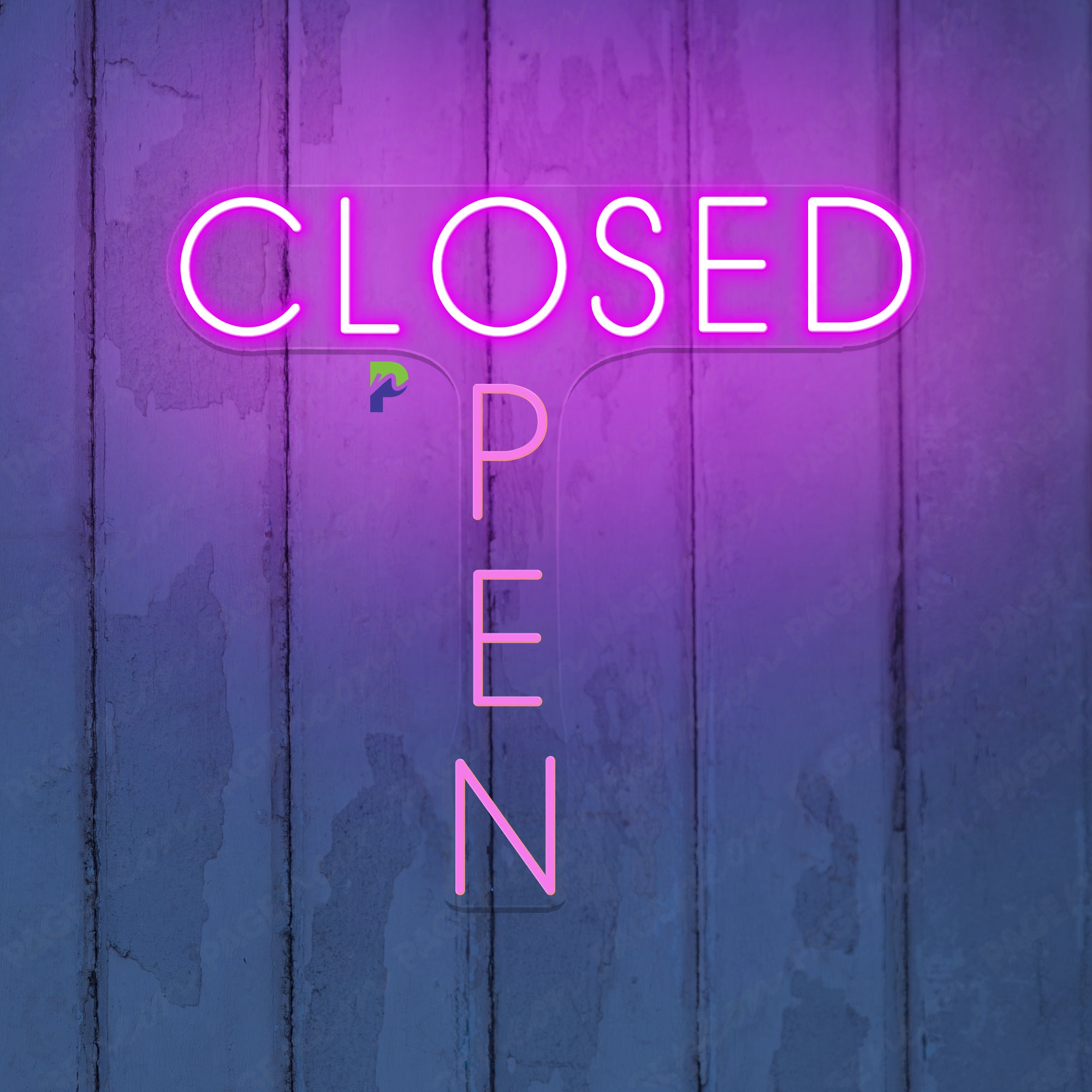 T-Shaped Open Closed Neon Sign Business Led Light