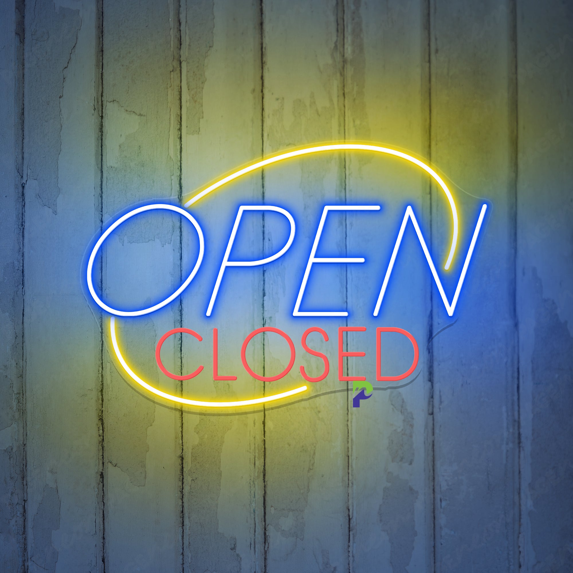 Oval-Shaped Open Closed Neon Sign Business Led Light