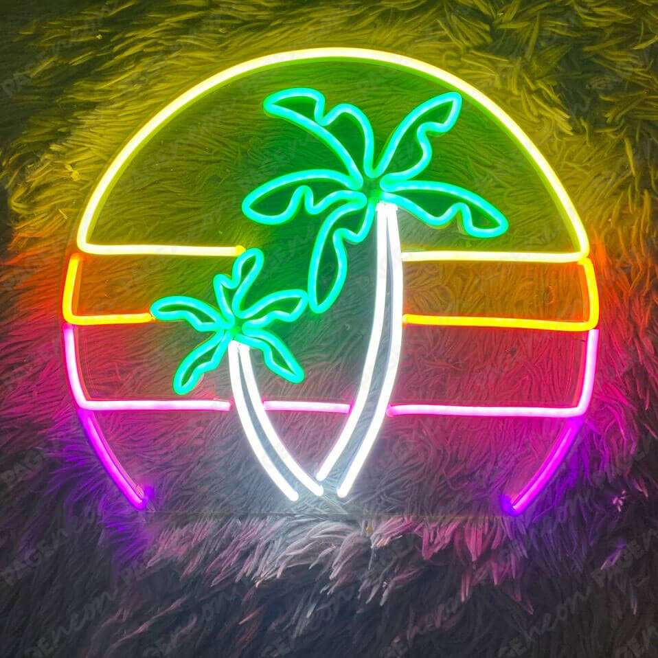 Pageneon Neon Sign Palm Tree Led Light 