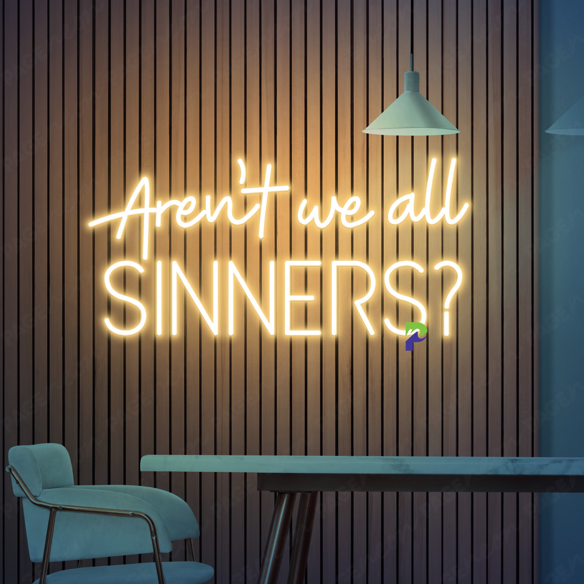 Aren't We All Sinner Neon Sign Word Led Light