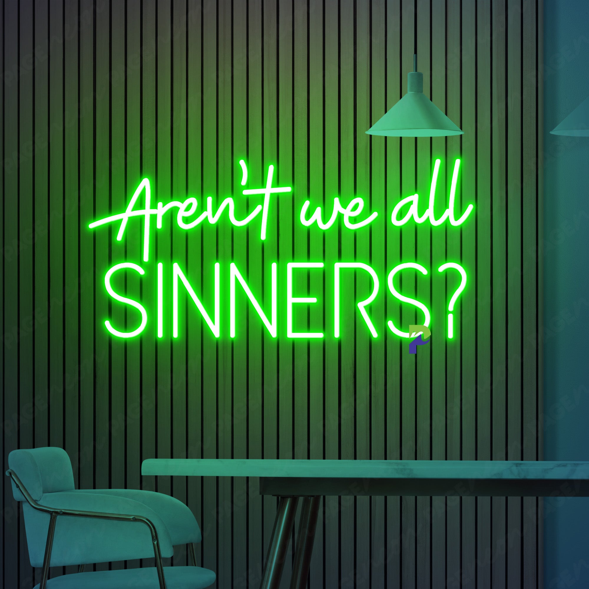 Aren't We All Sinner Neon Sign Word Led Light