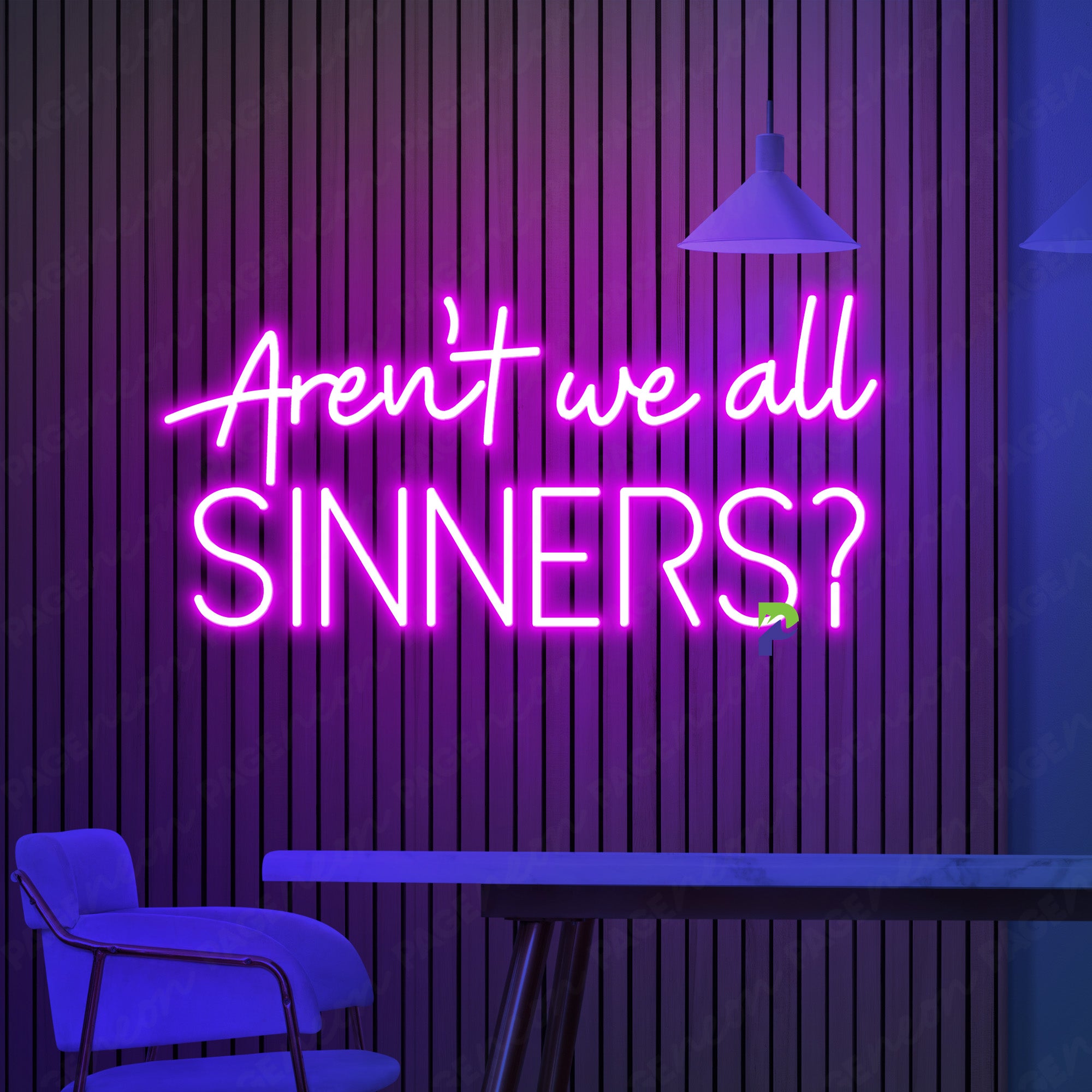 Aren't We All Sinner Neon Sign Word Led Light