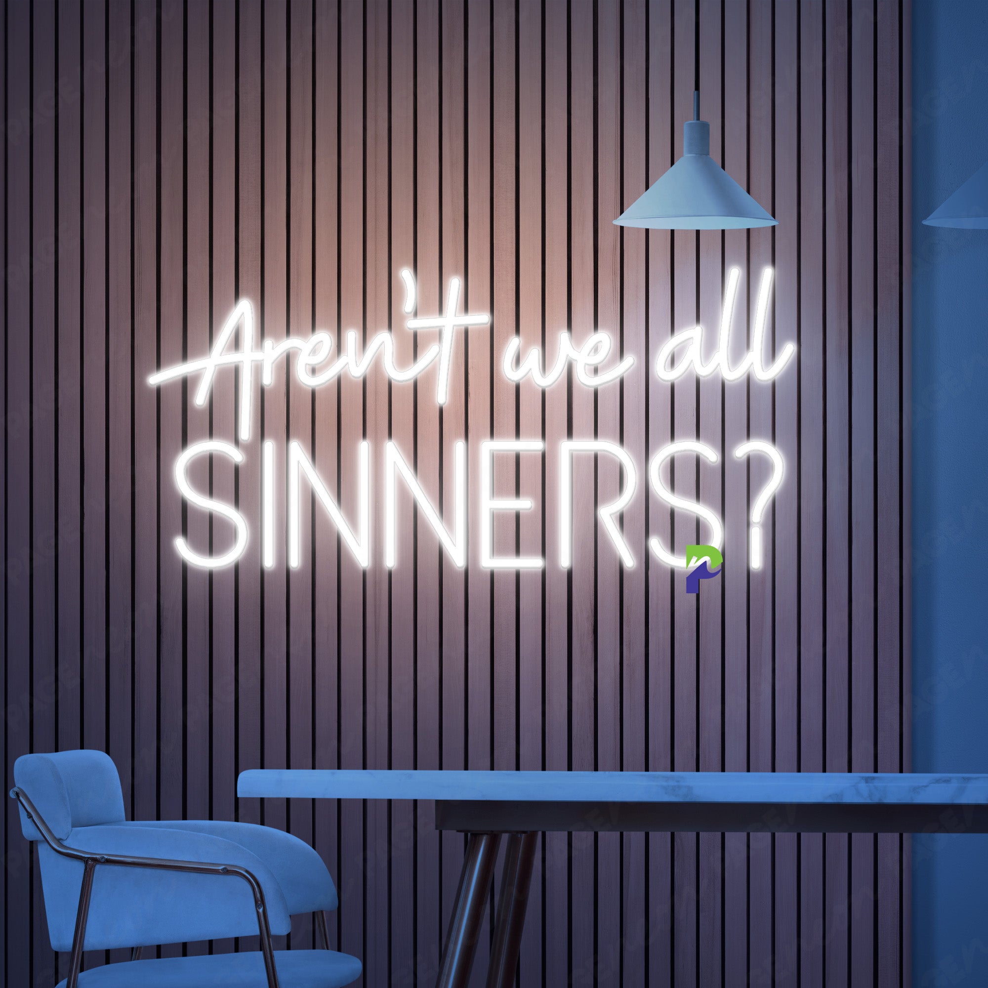 Aren't We All Sinner Neon Sign Word Led Light