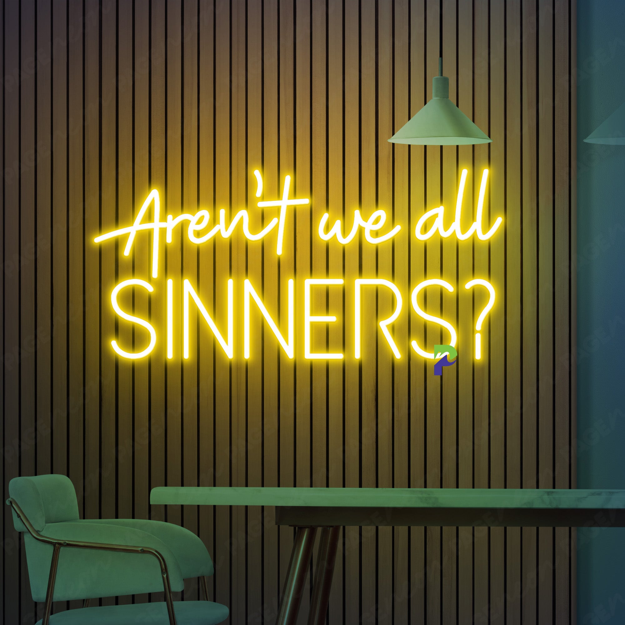 Aren't We All Sinner Neon Sign Word Led Light