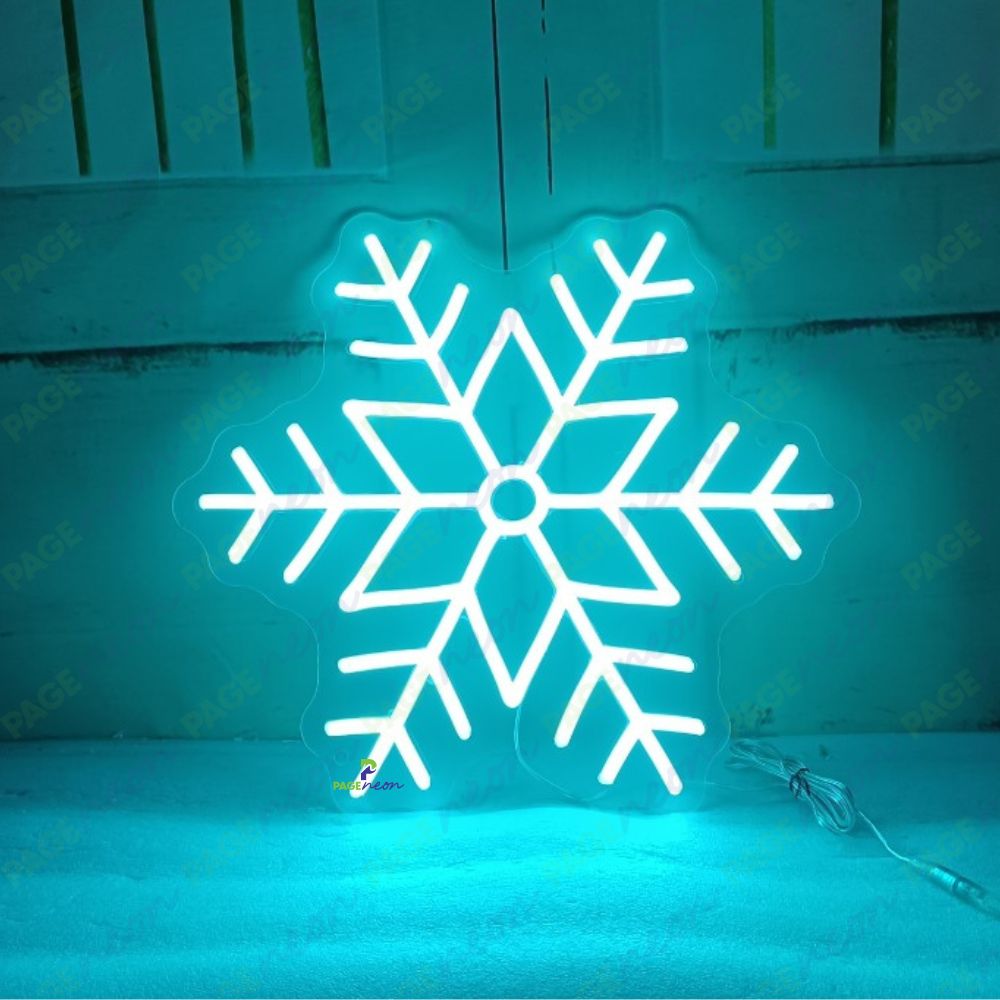 Snowflake Neon Sign Christmas Led Light For Winter