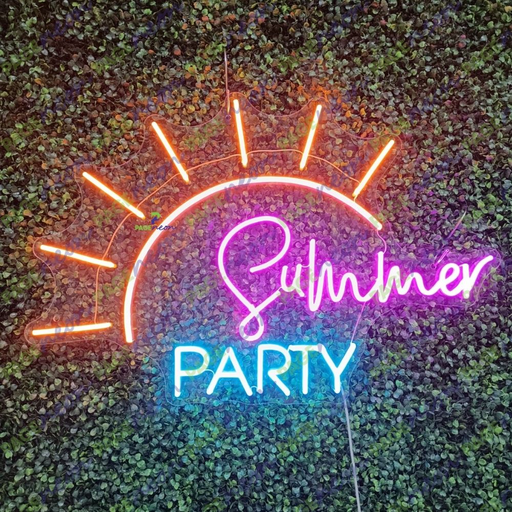 Summer Party Neon Sign Light Up For Outdoor Activities