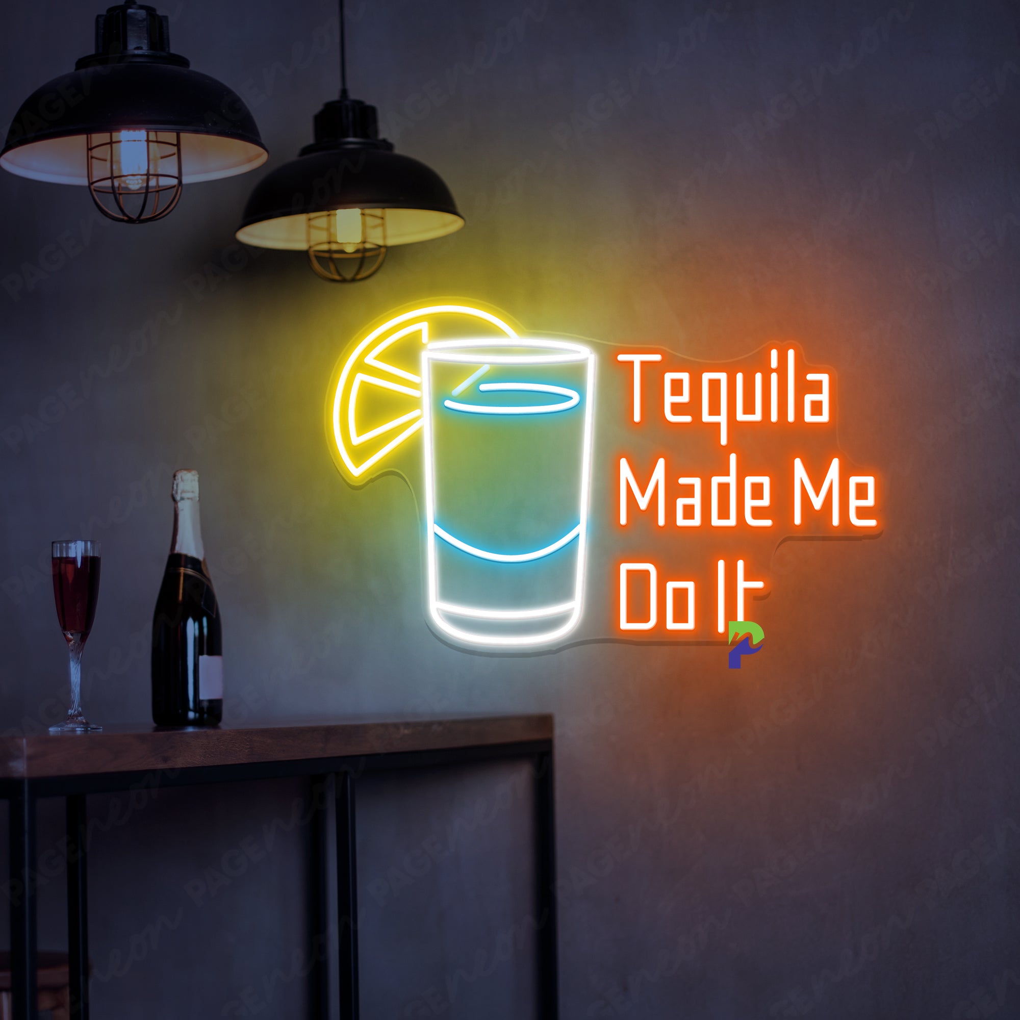 Tequila Made Me Do It Neon Sign Bar Led Light