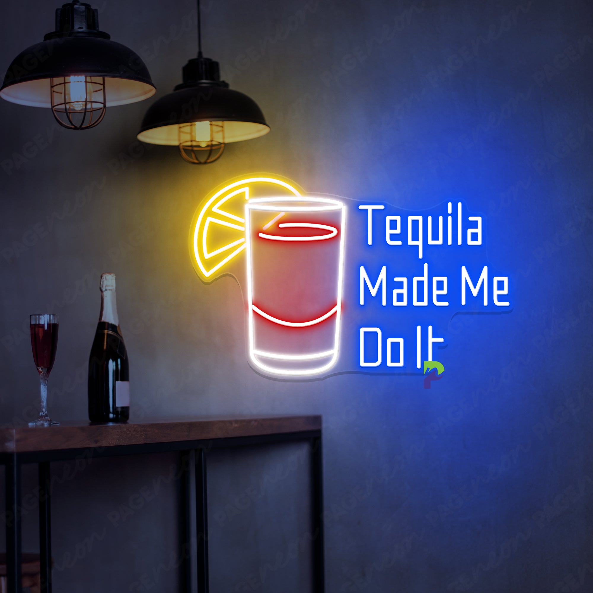 Tequila Made Me Do It Neon Sign Bar Led Light