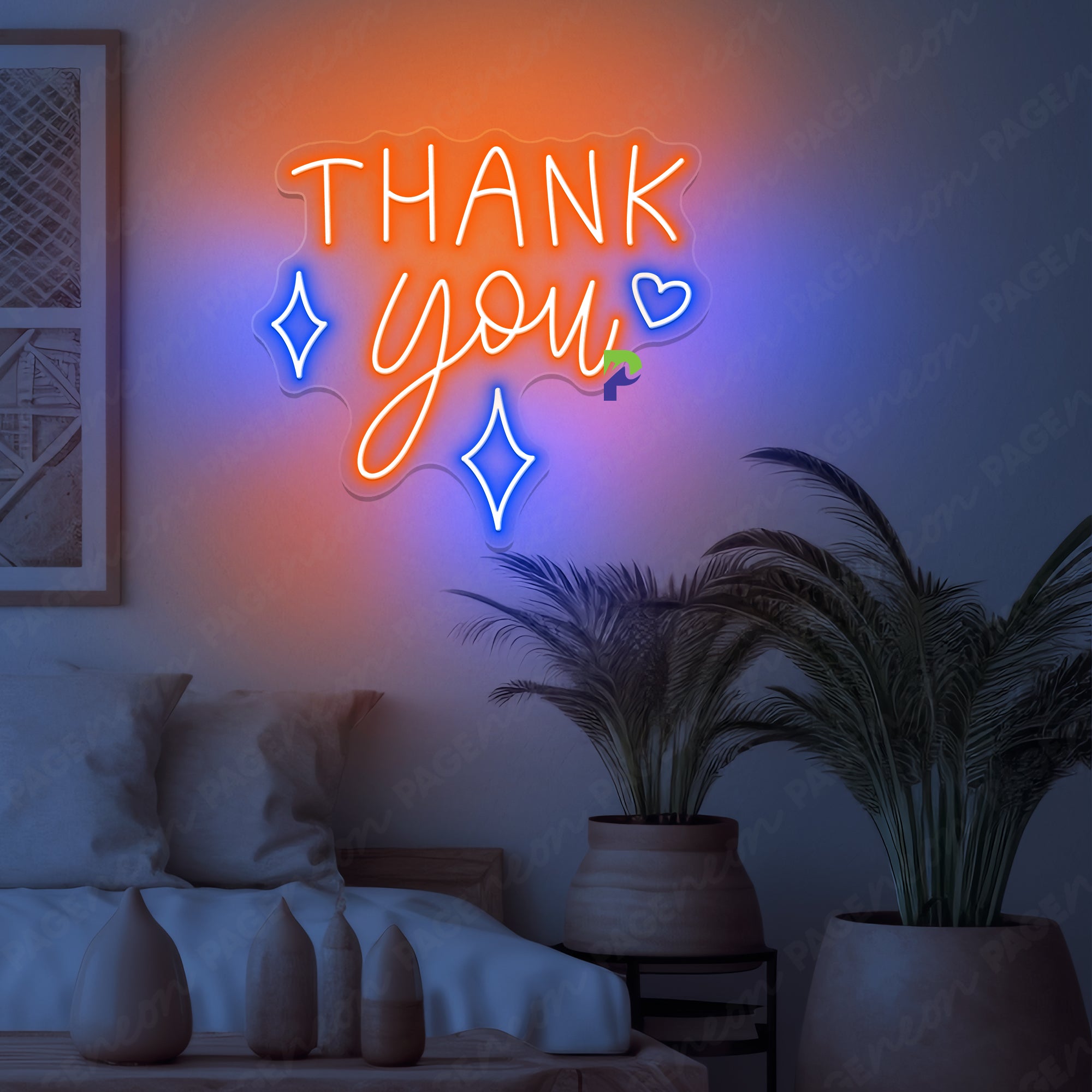 Thank You Neon Sign Twinkle Bright Led Light