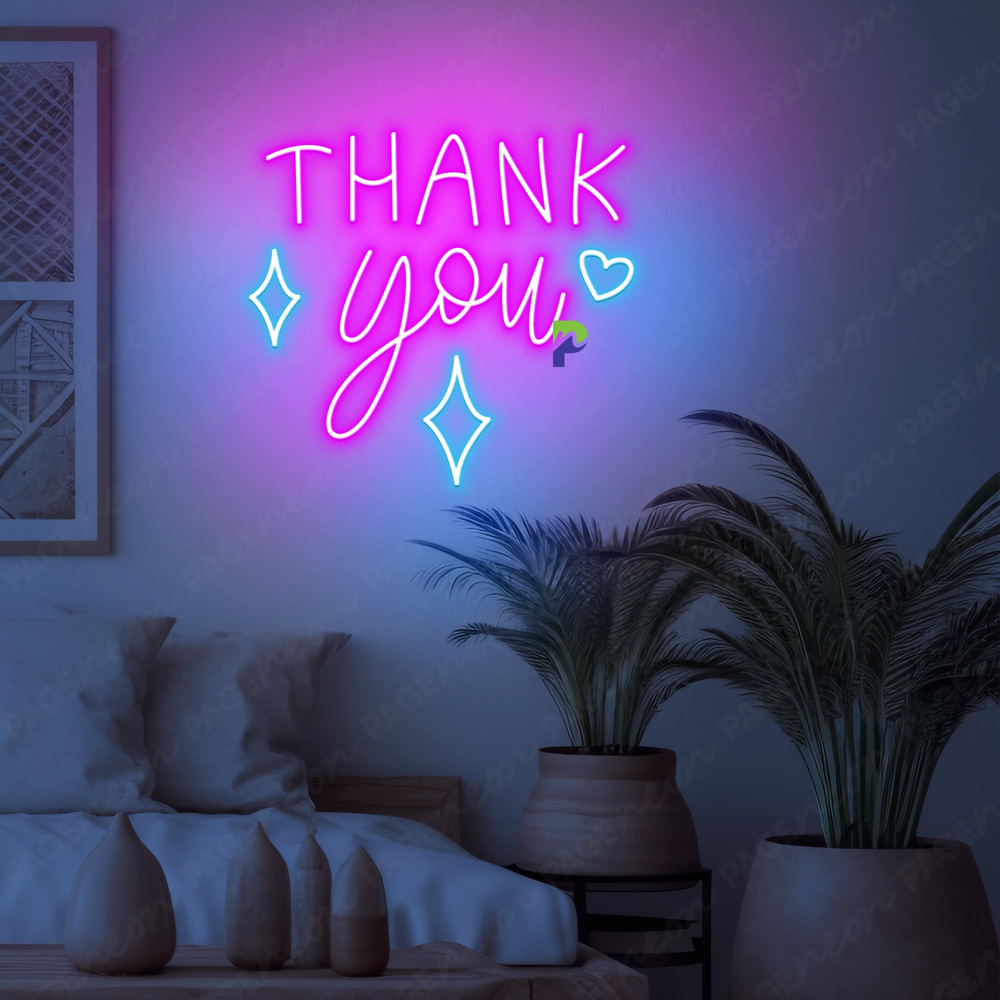 Thank You Neon Sign Twinkle Bright Led Light