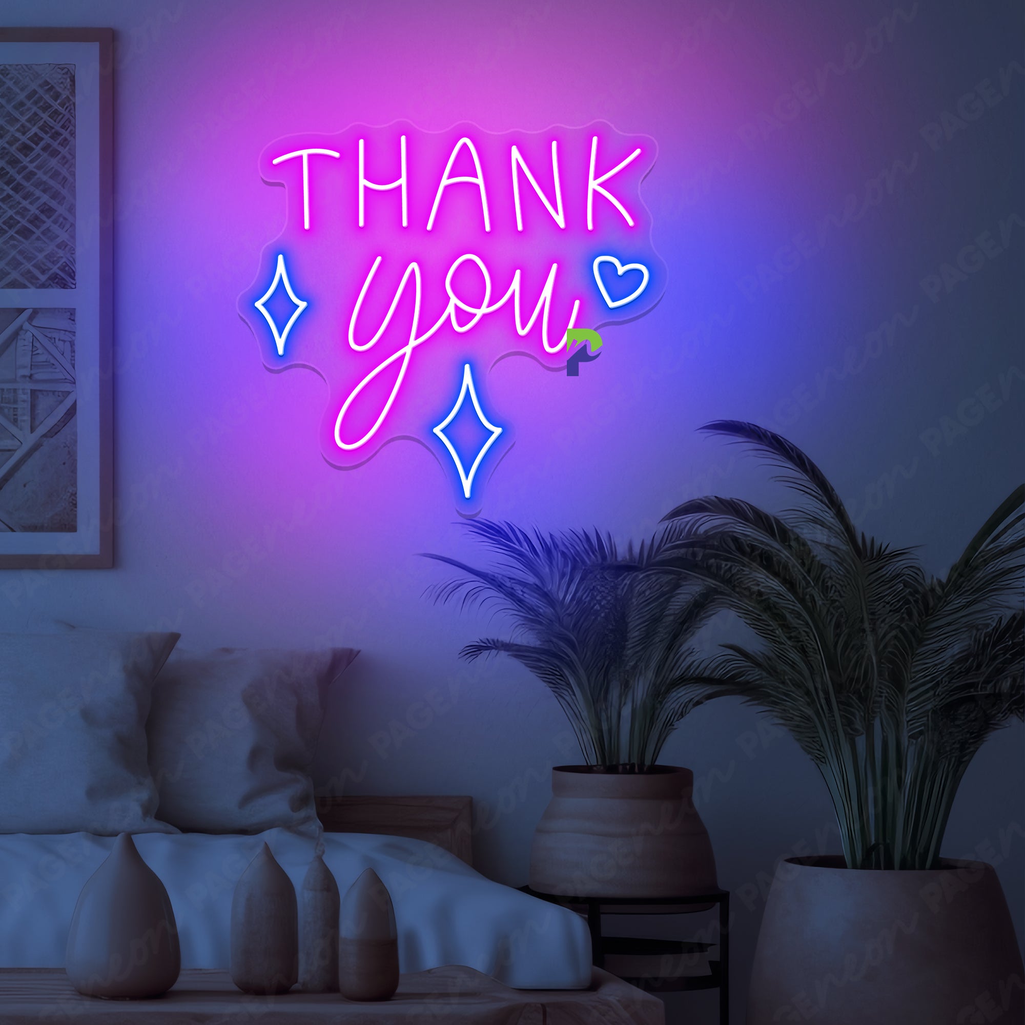 Thank You Neon Sign Twinkle Bright Led Light