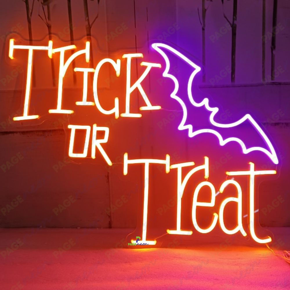 Trick Or Treat Neon Sign Halloween Led Light