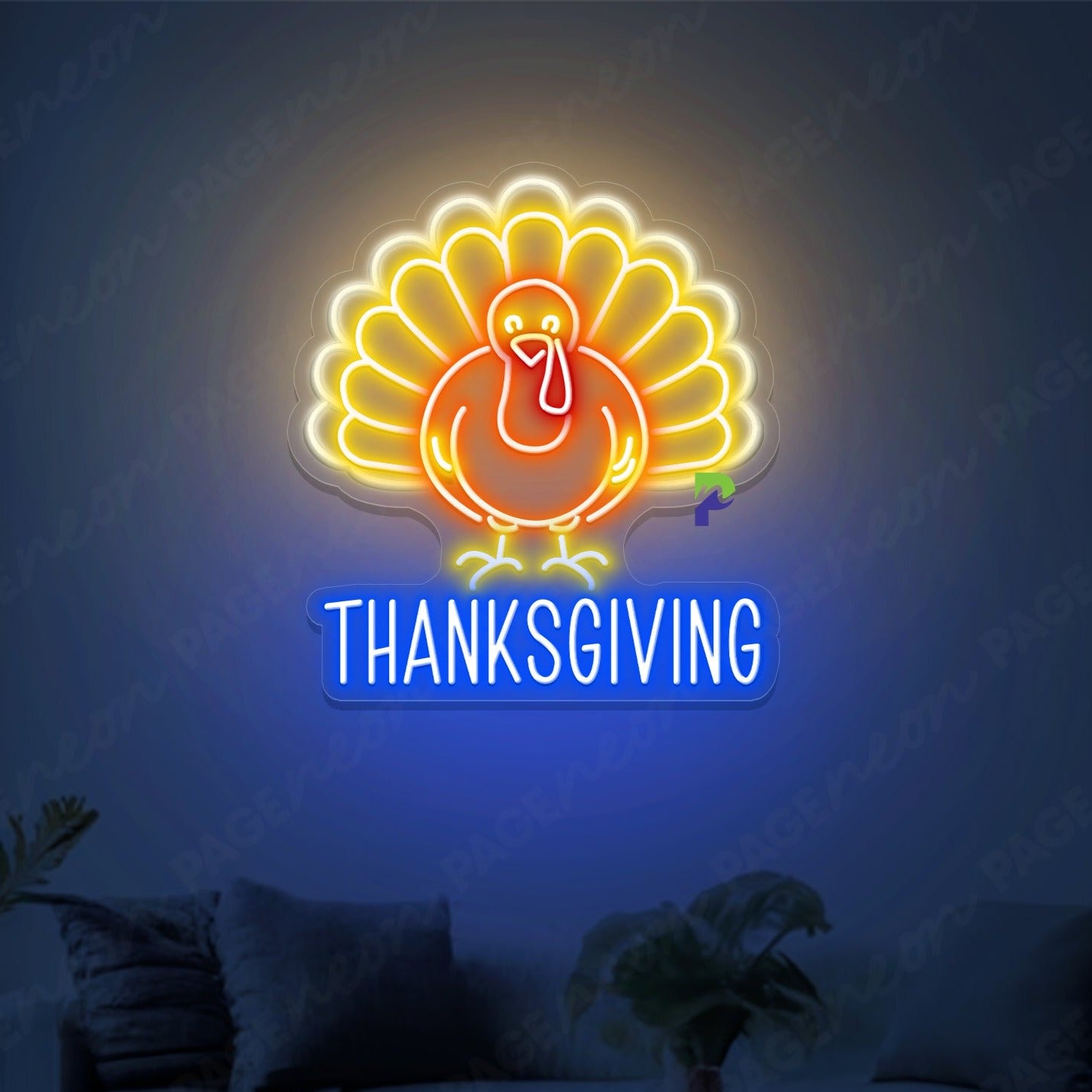 Turkey Thanksgiving Neon Sign Led Light - PageNeon