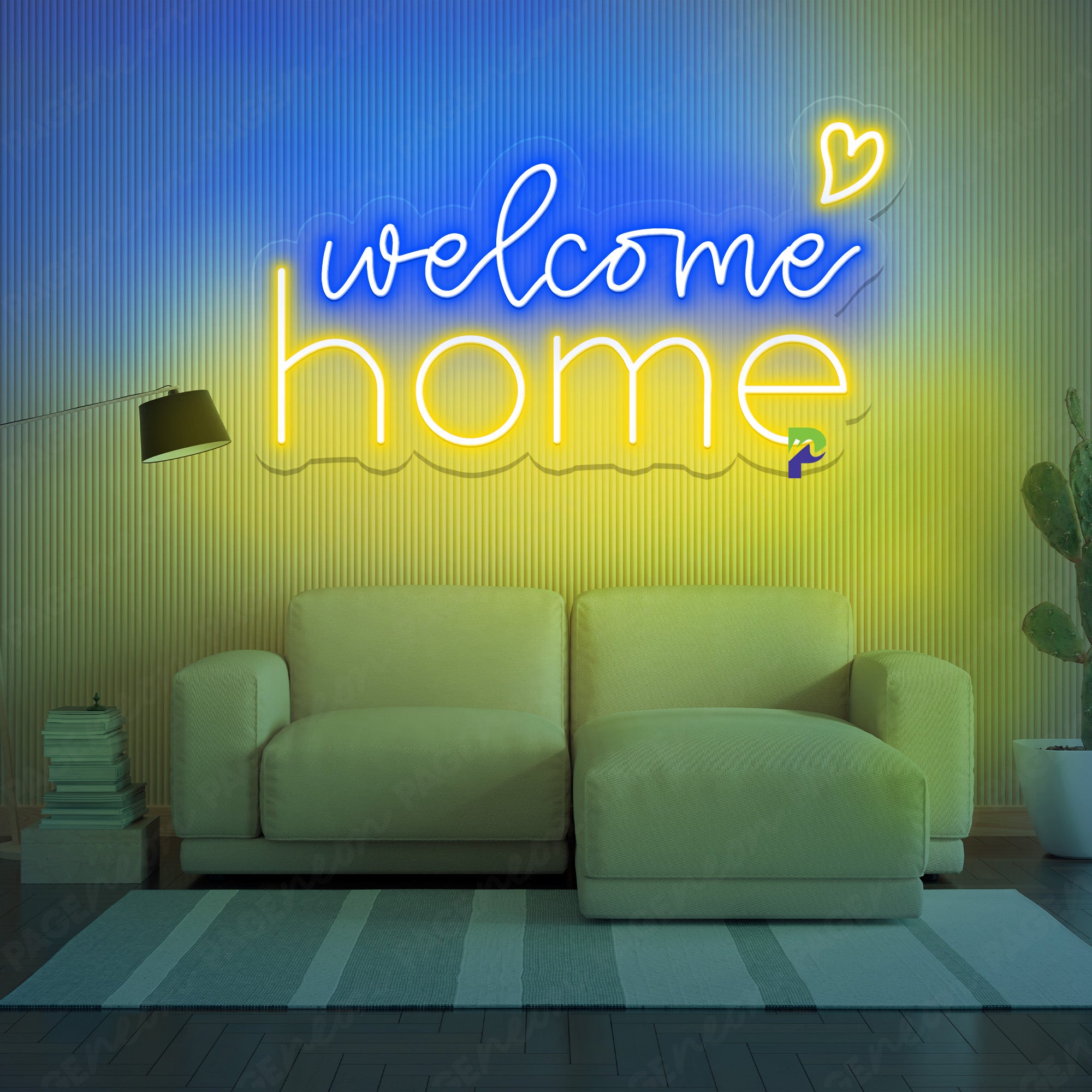 Lovely Warm Bright Welcome LED Night Light Room offers Wall Decoration