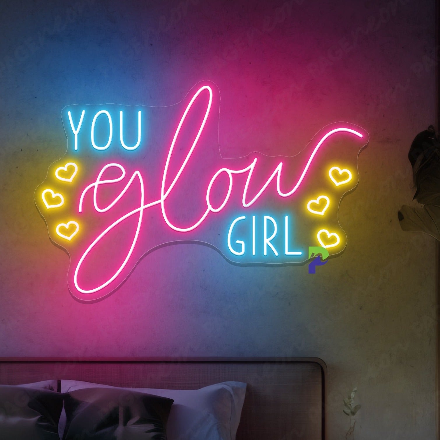 You Glow Girl Neon Sign Inspirational Led Light
