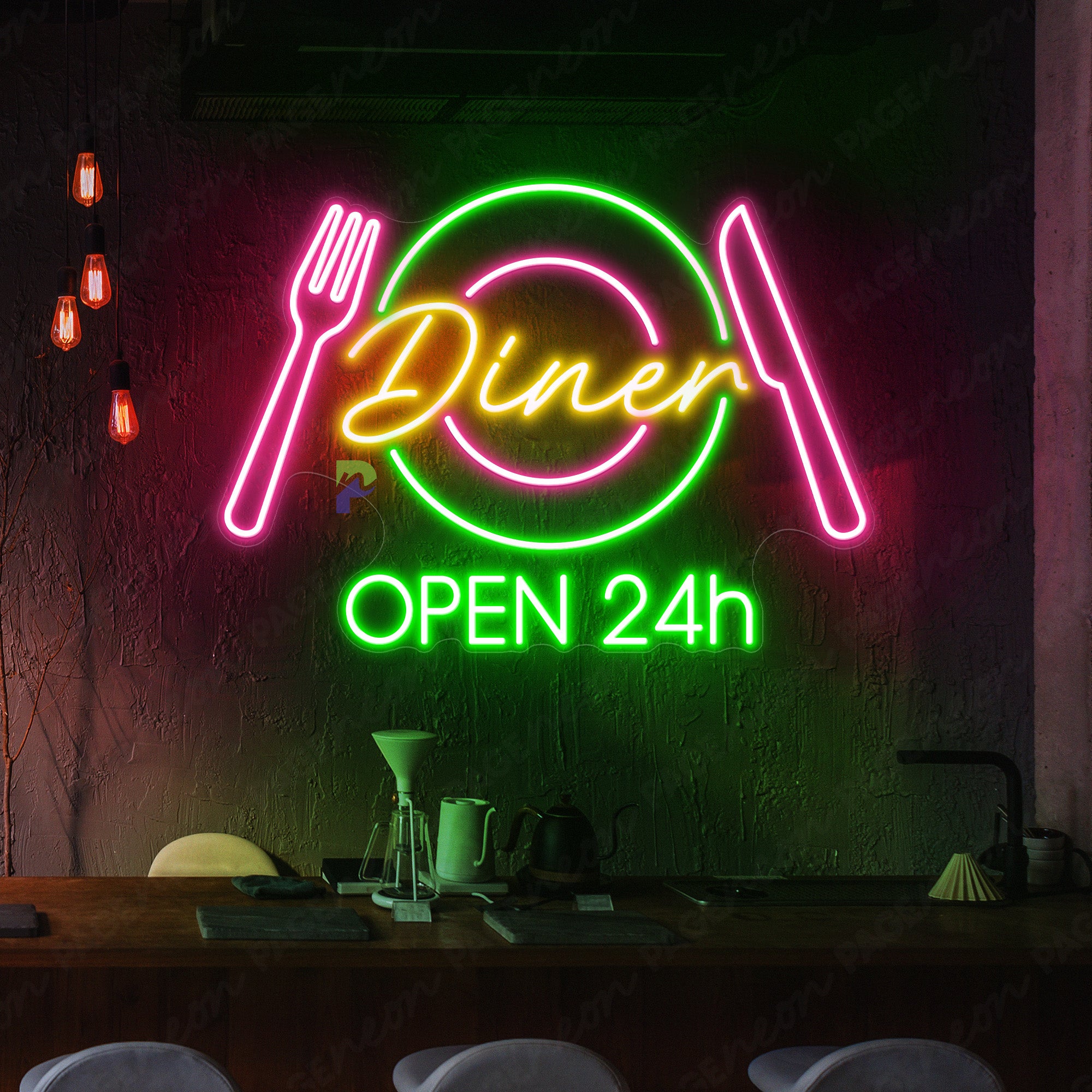Neon Diner Sign Restaurant Led Light